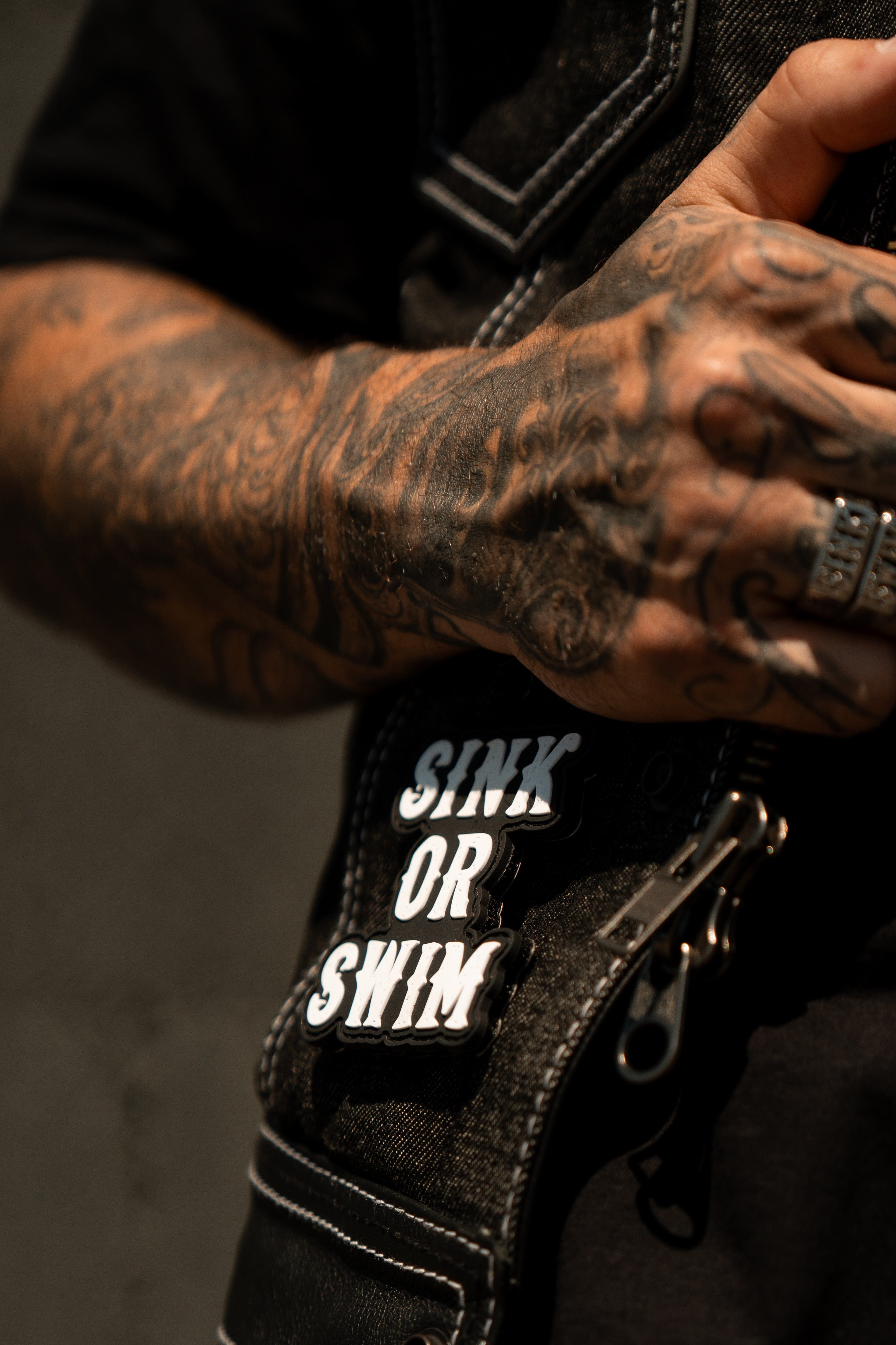 Sink or Swim B/W PVC Patch
