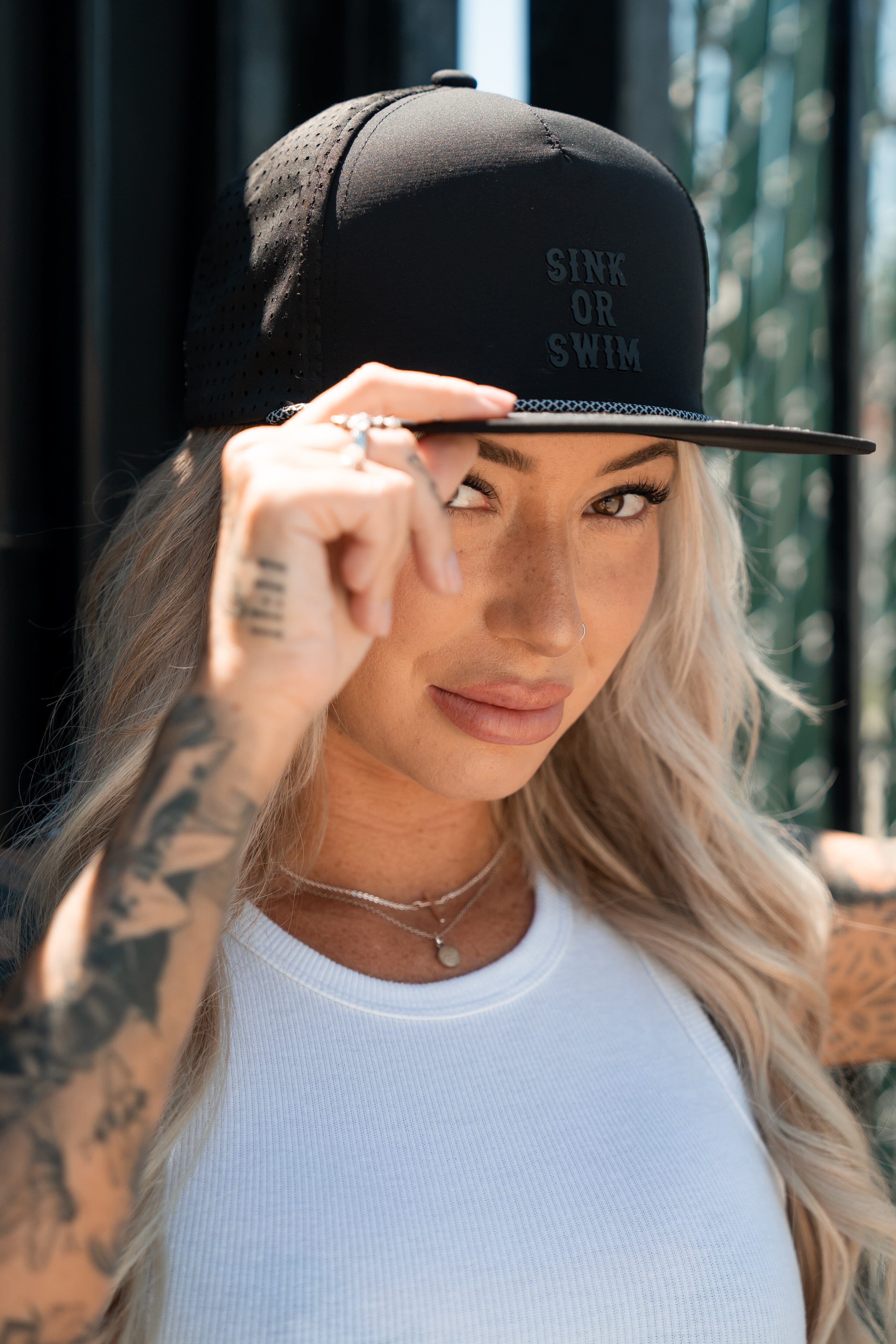 Sink Or Swim BLACKOUT PVC Snapback