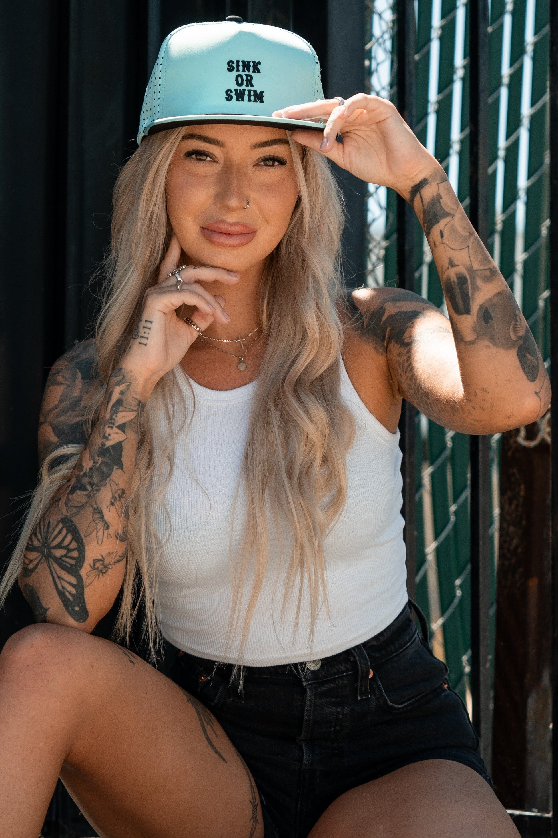 Sink Or Swim Sea Foam PVC Snapback
