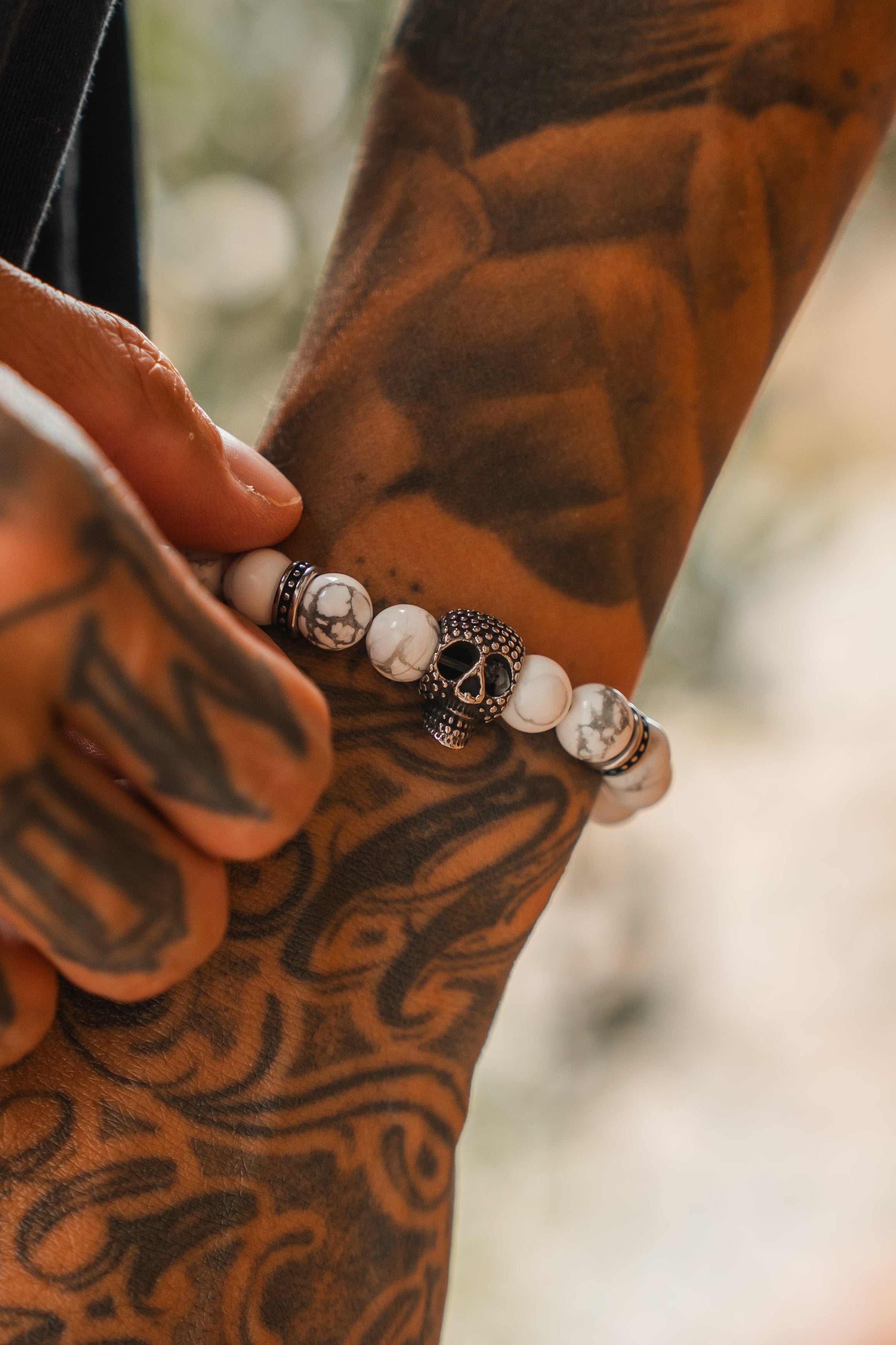 Until Death Storm Cloud Bead Bracelet