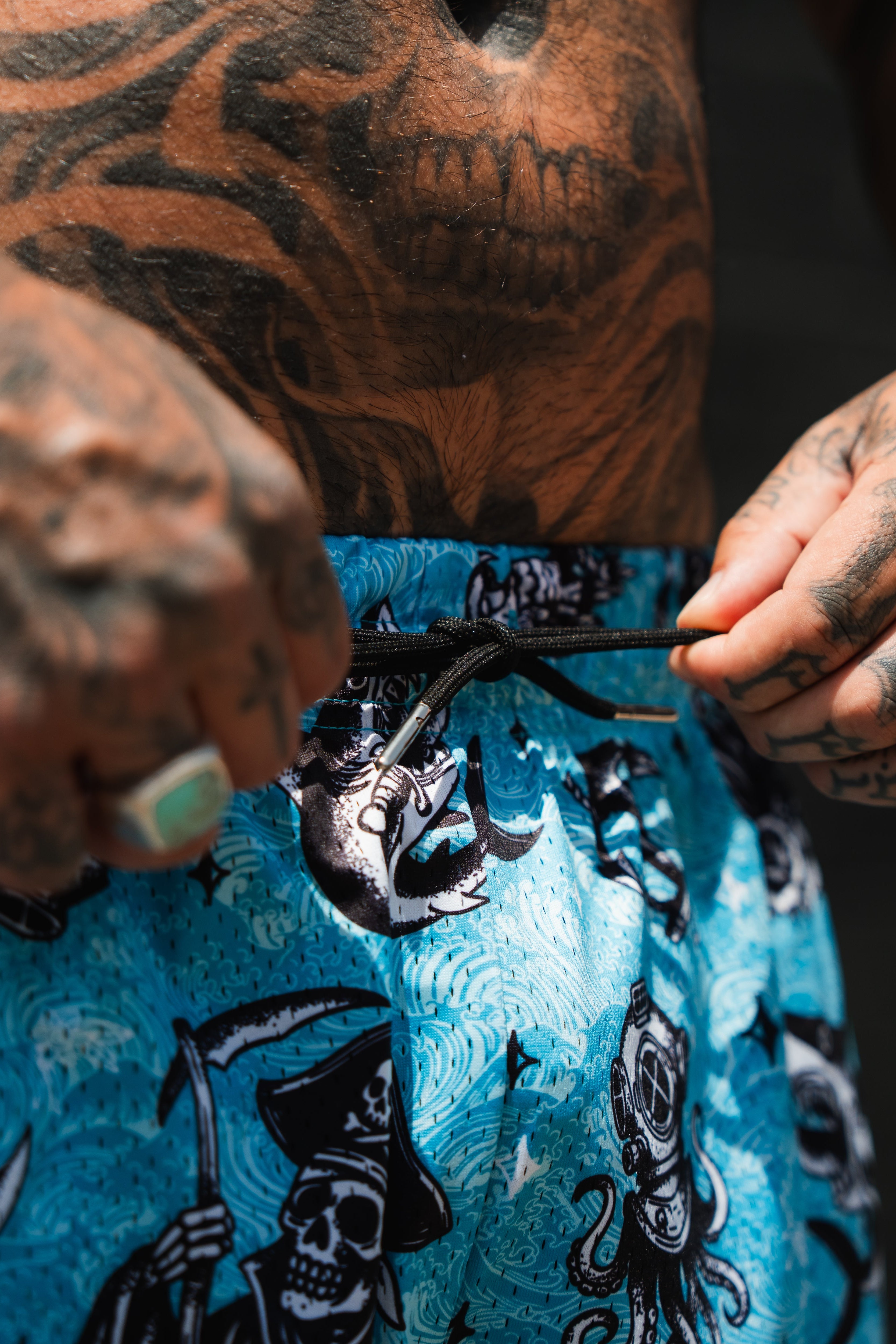 Premium Mesh Shorts | 5.5"- The Sea Swallows the Weak