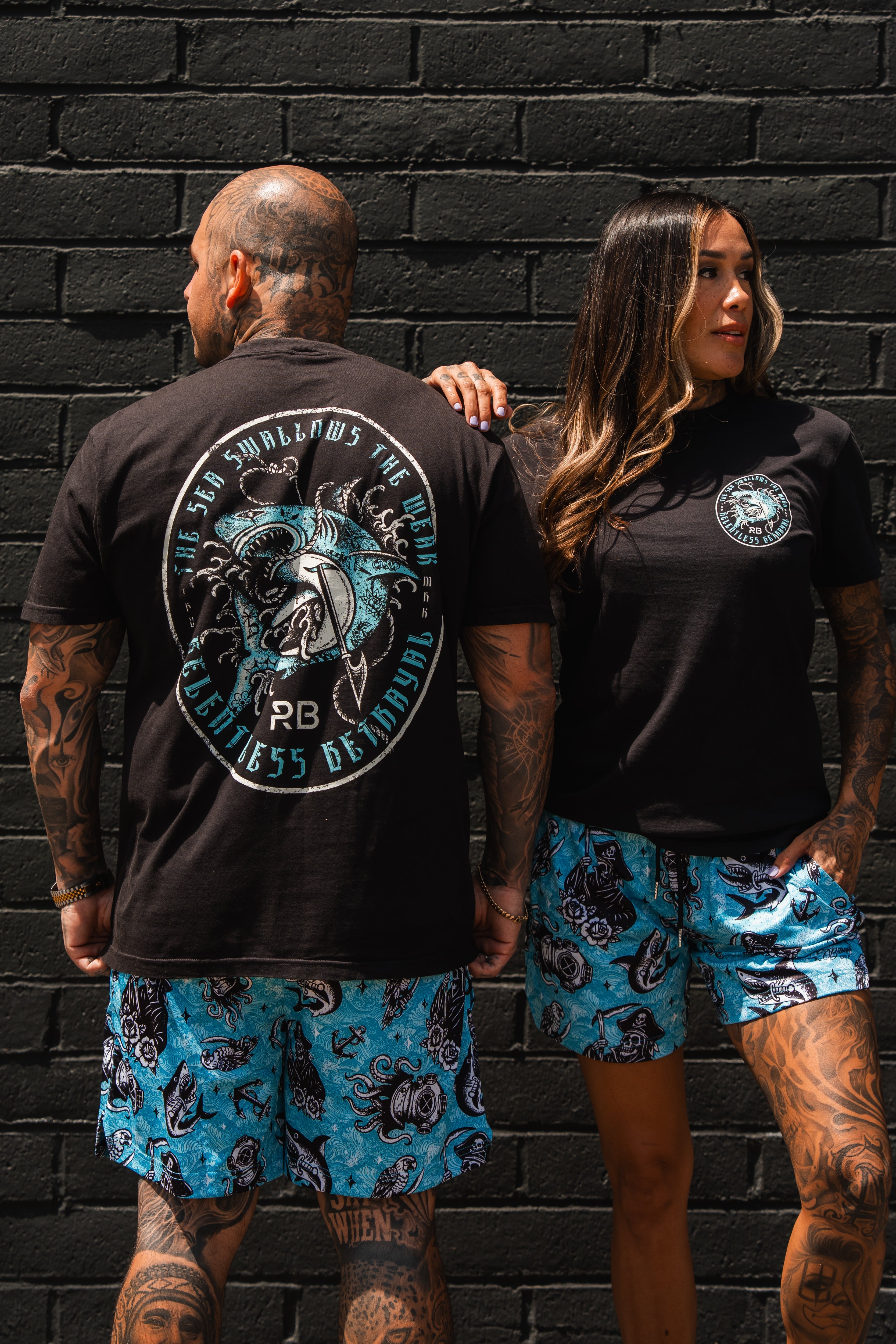 Premium Mesh Shorts | 5.5"- The Sea Swallows the Weak
