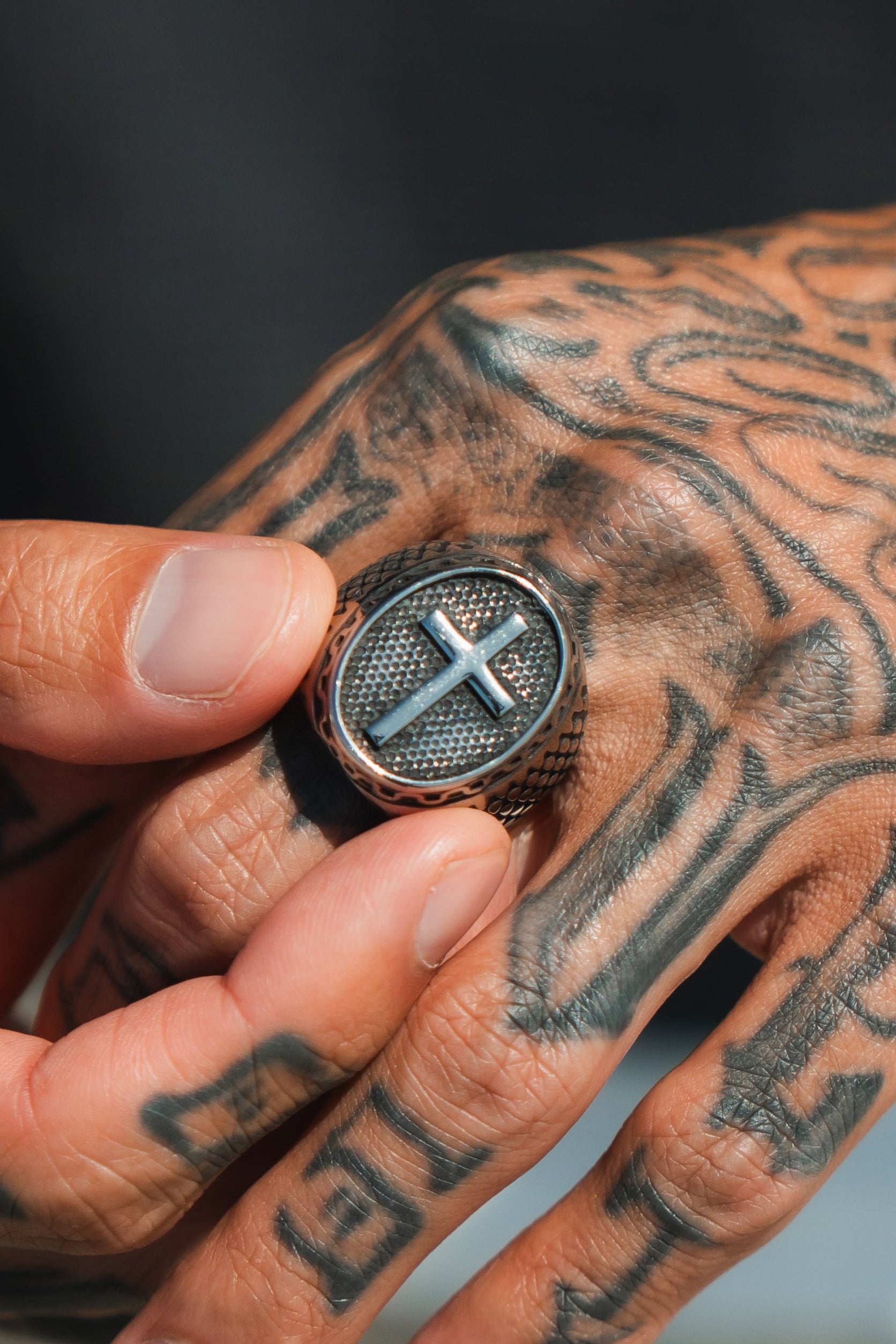 Risen Savior Ring- Stainless Steel Cross Ring