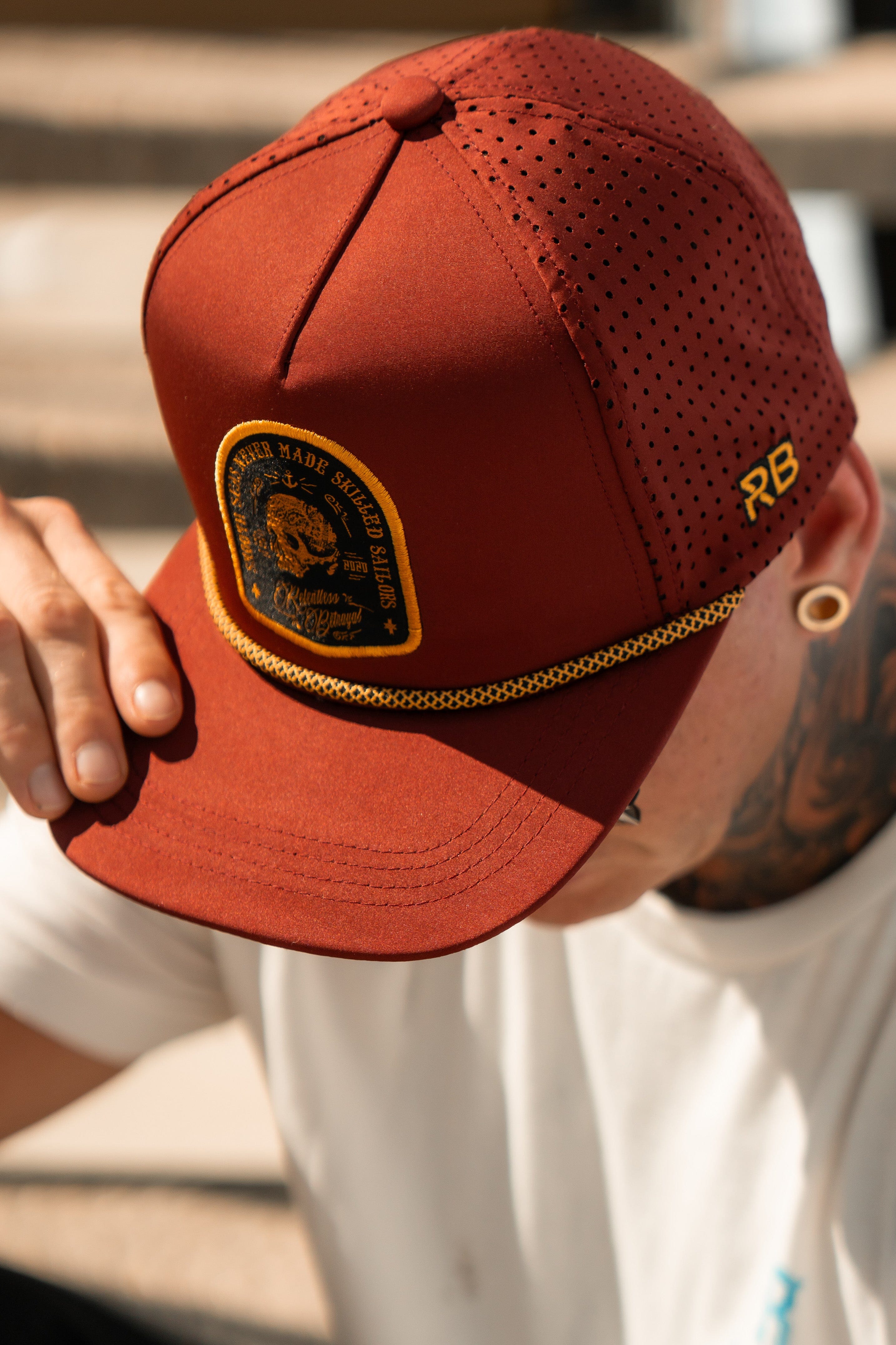 Skilled Sailor Burgundy Snapback