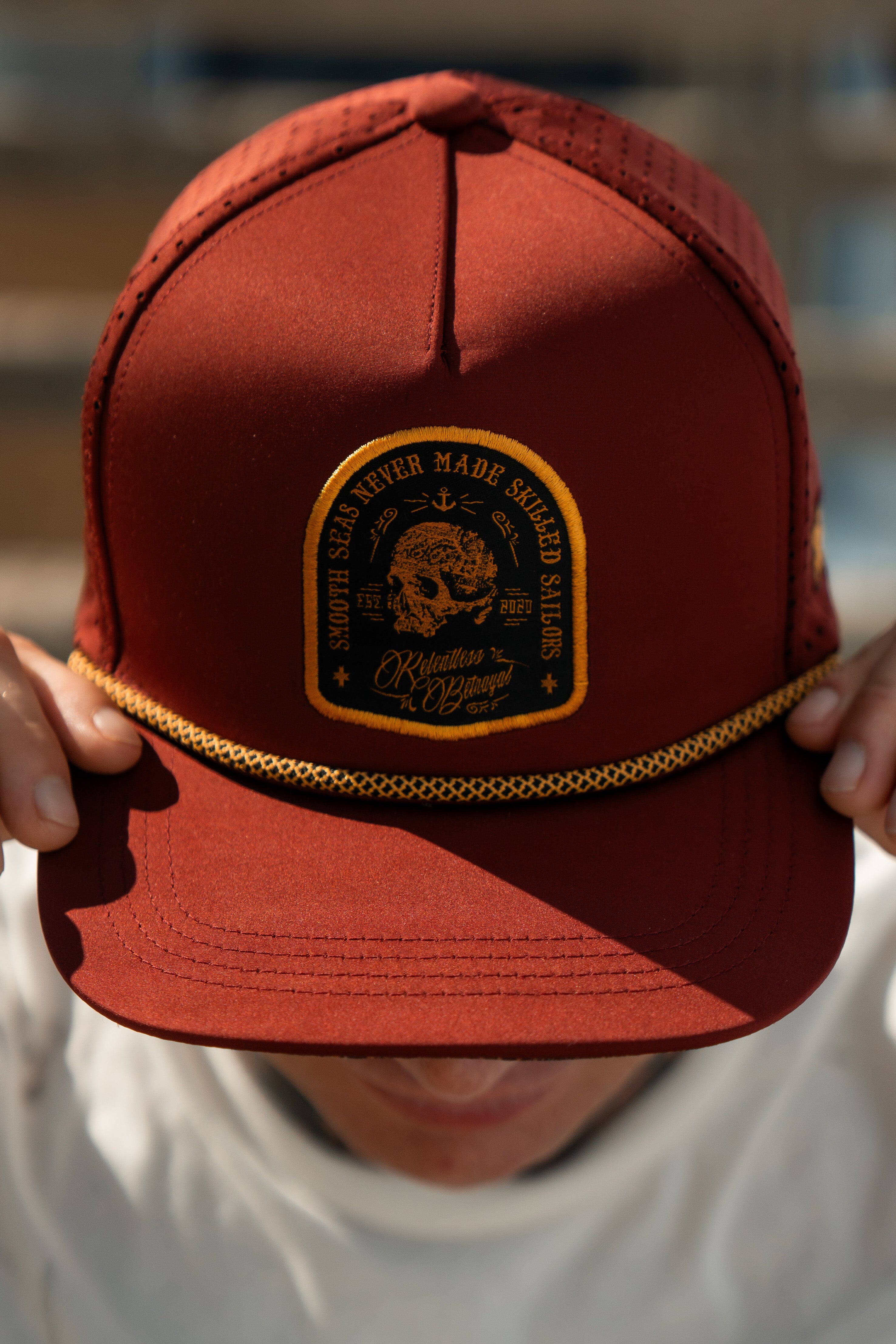 Skilled Sailor Burgundy Snapback