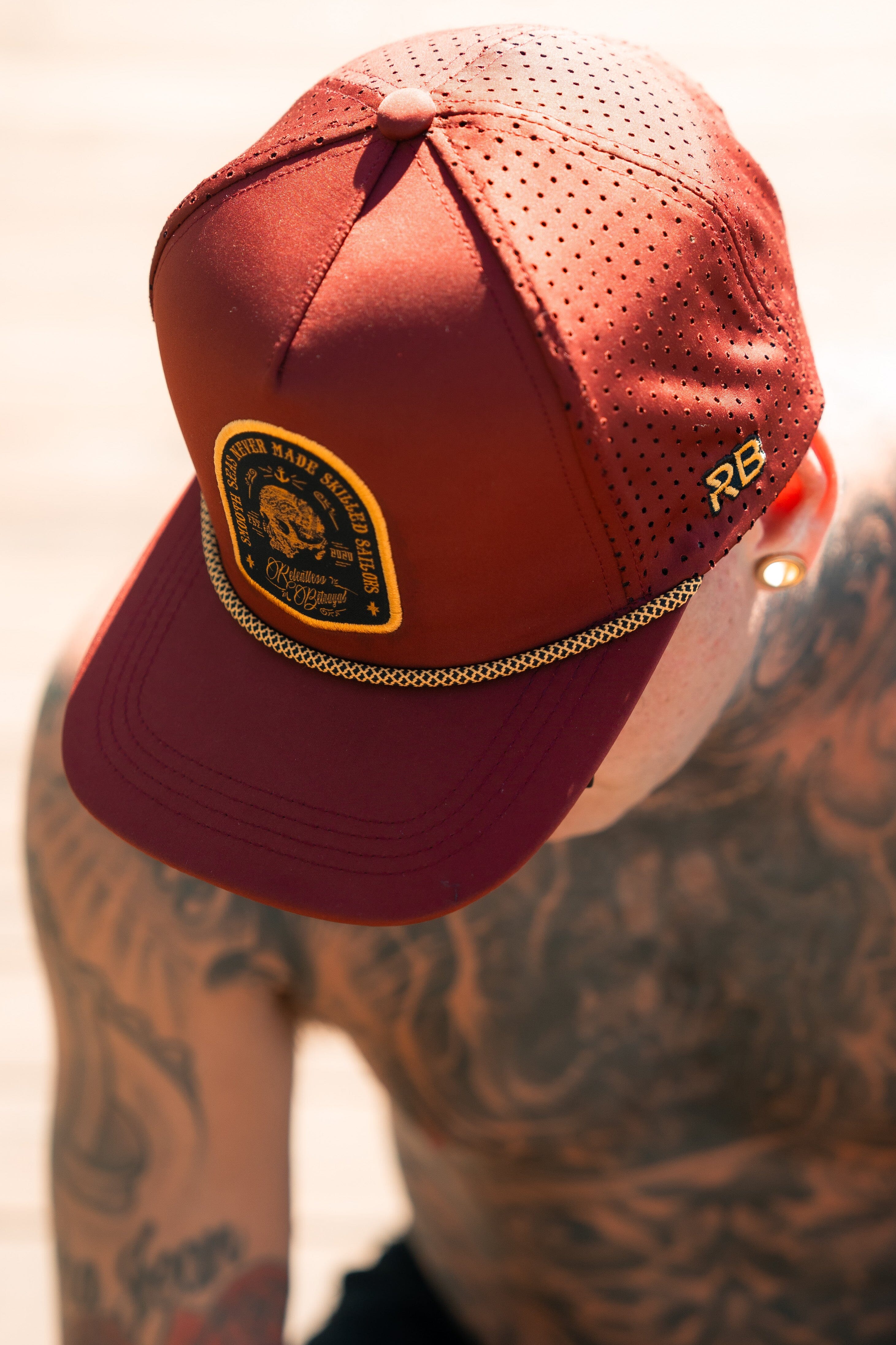 Skilled Sailor Burgundy Snapback
