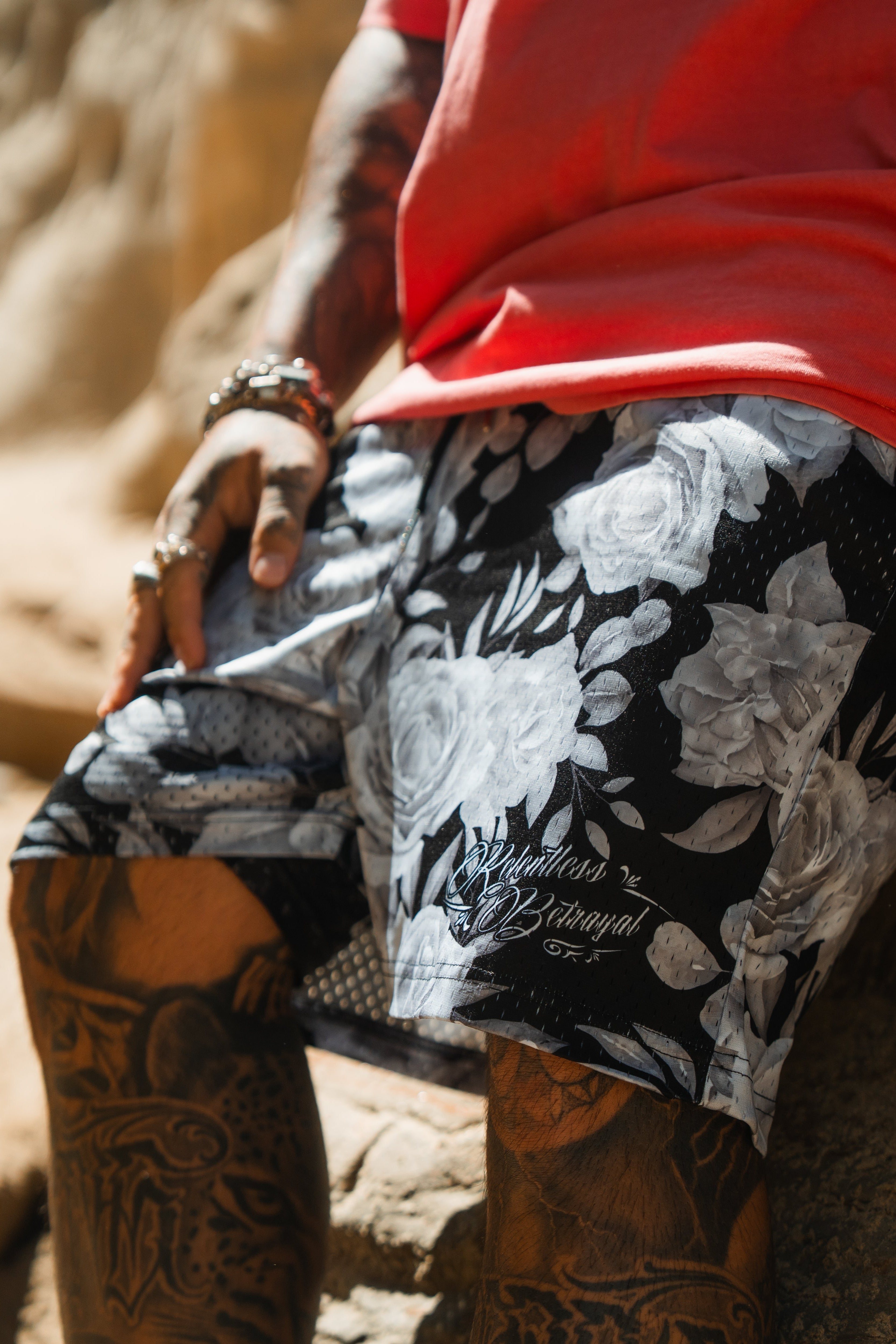 Premium Mesh Shorts | 5"- Beauty in Darkness