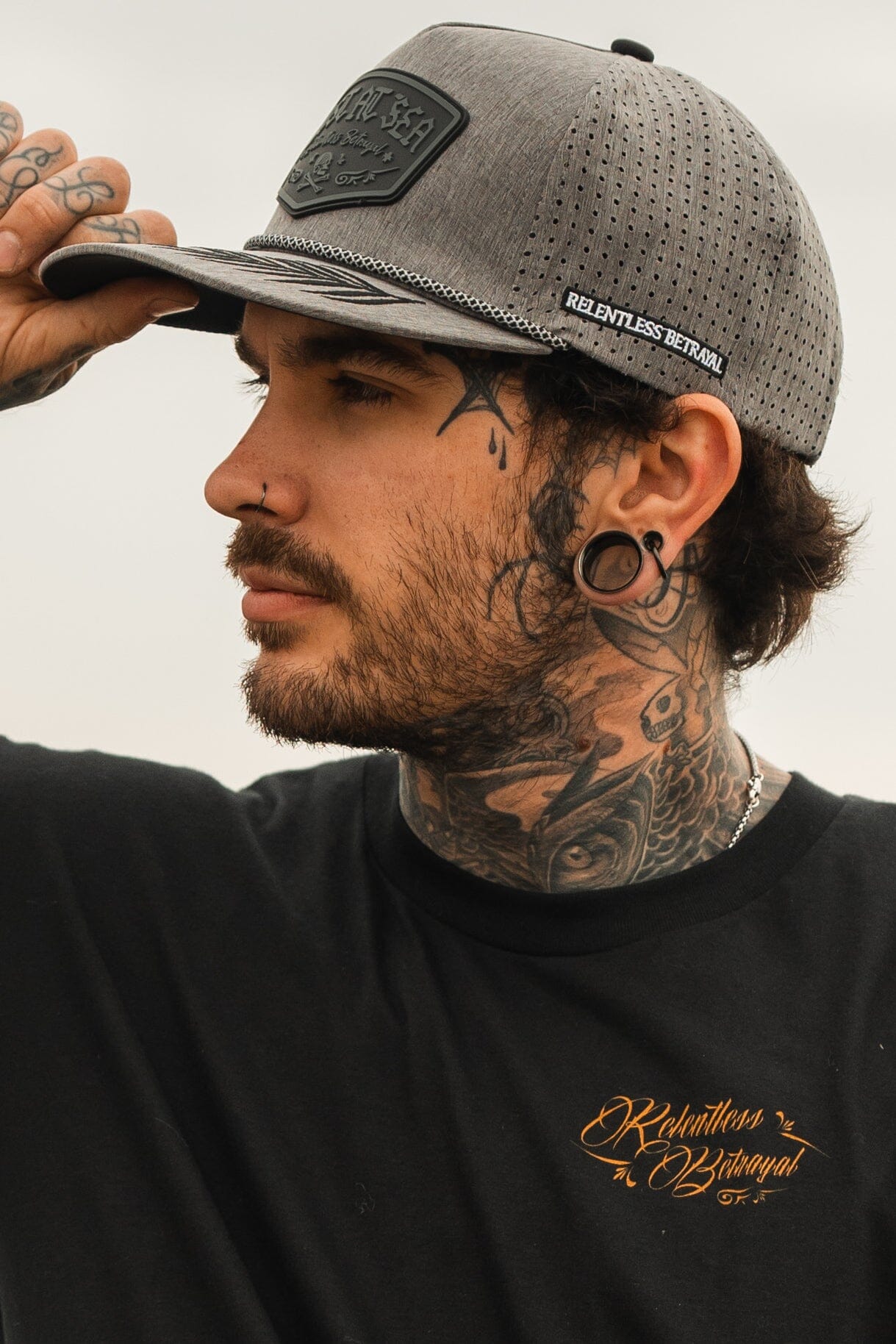 Lost At Sea Gunmetal PVC Snapback