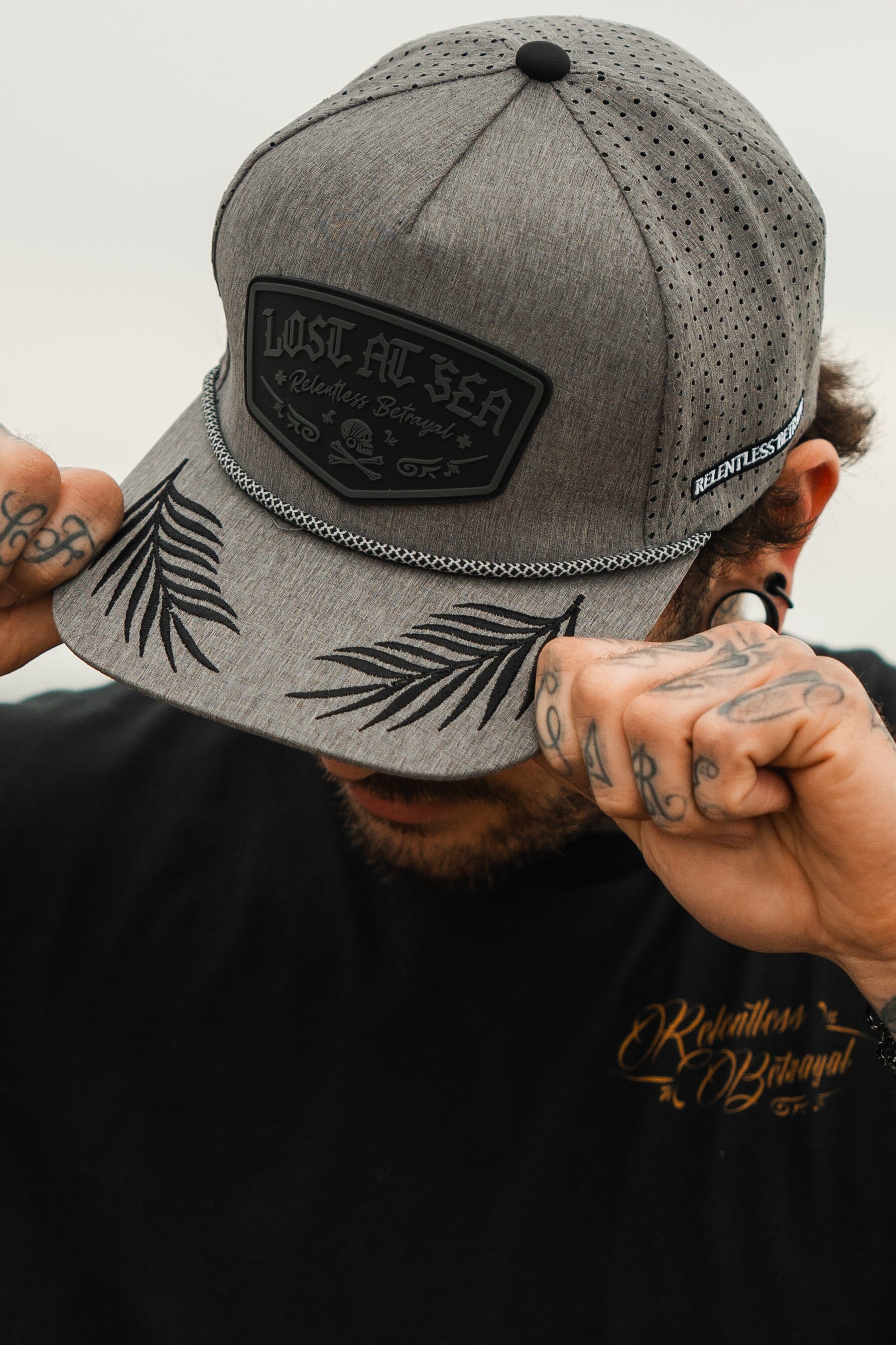 Lost At Sea Gunmetal PVC Snapback