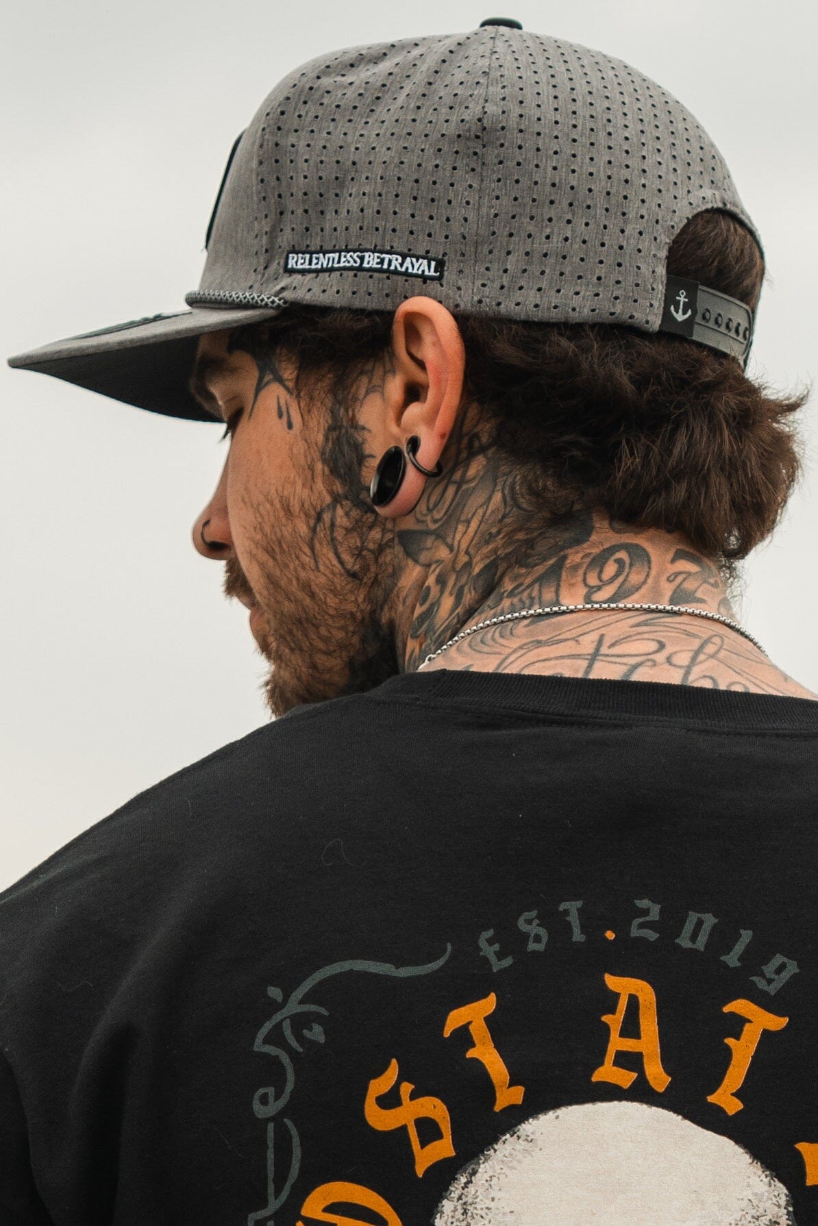 Lost At Sea Gunmetal PVC Snapback