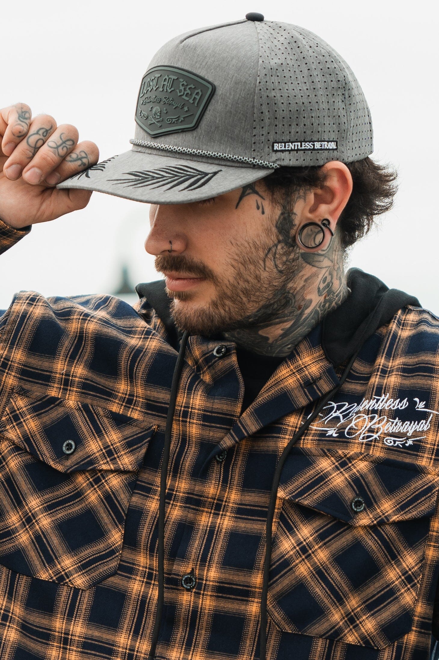 Lost At Sea Gunmetal PVC Snapback