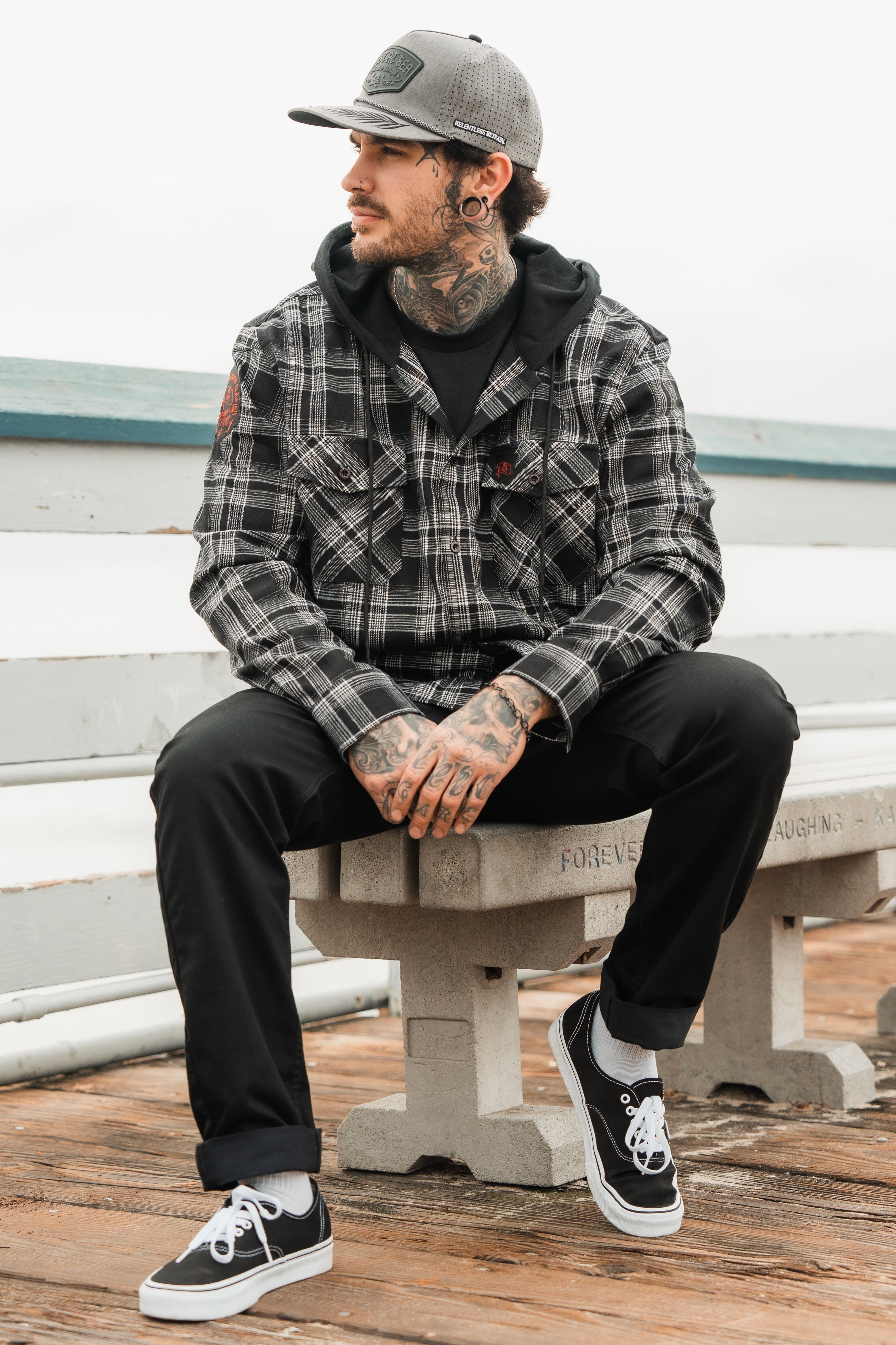 Black Flag Premium Hooded Flannel