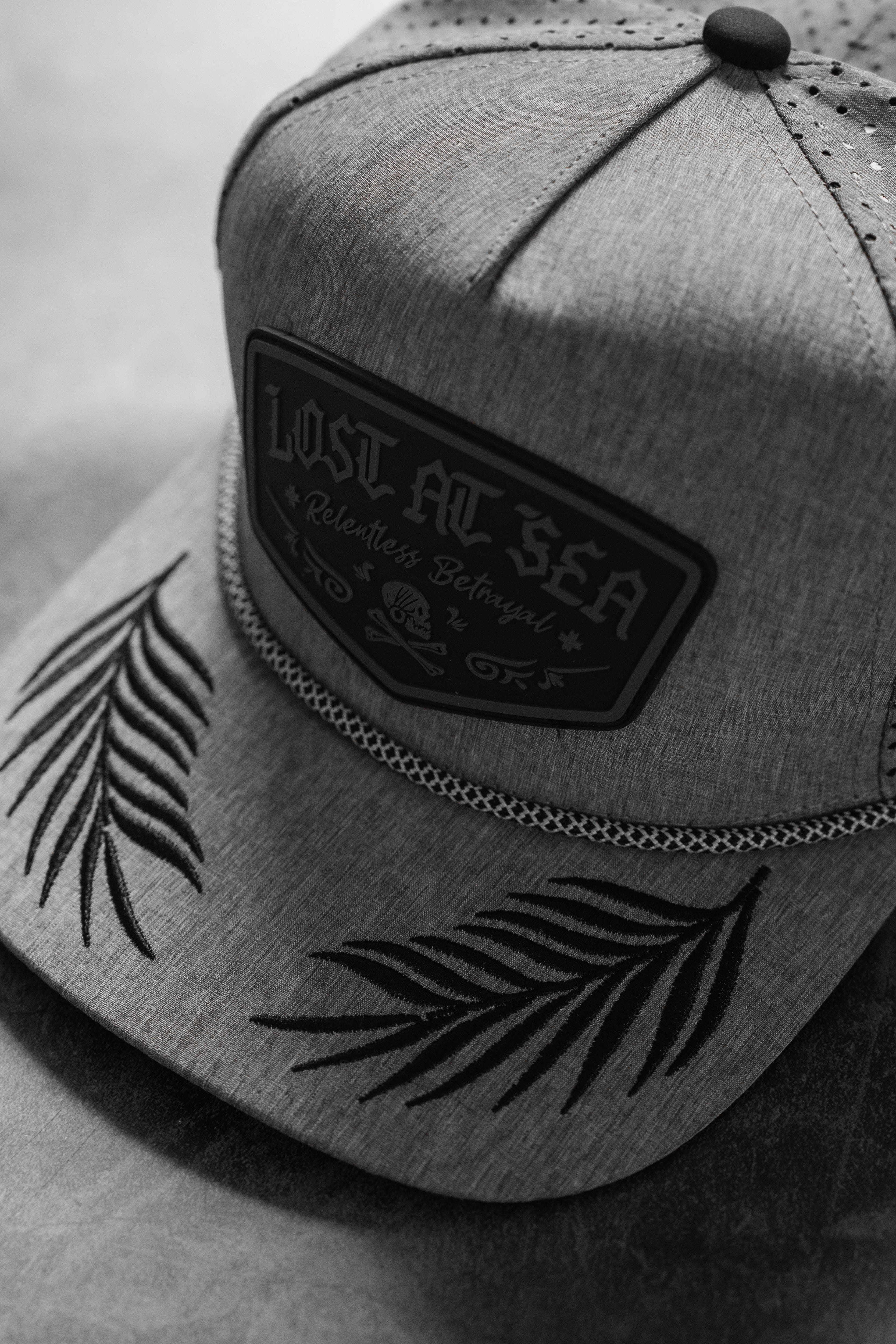 Lost At Sea Gunmetal PVC Snapback
