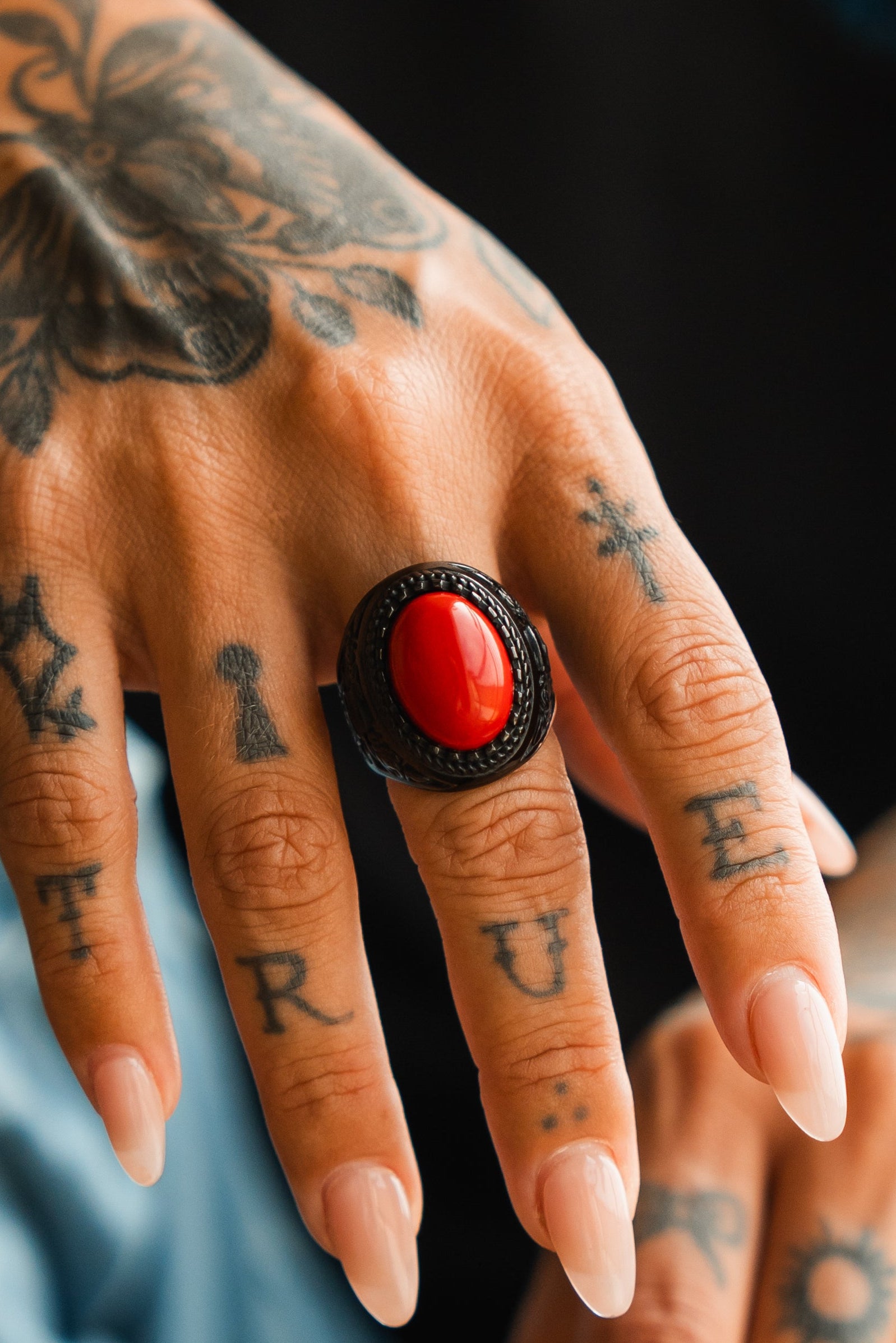 Burning Rose Blackout Ring