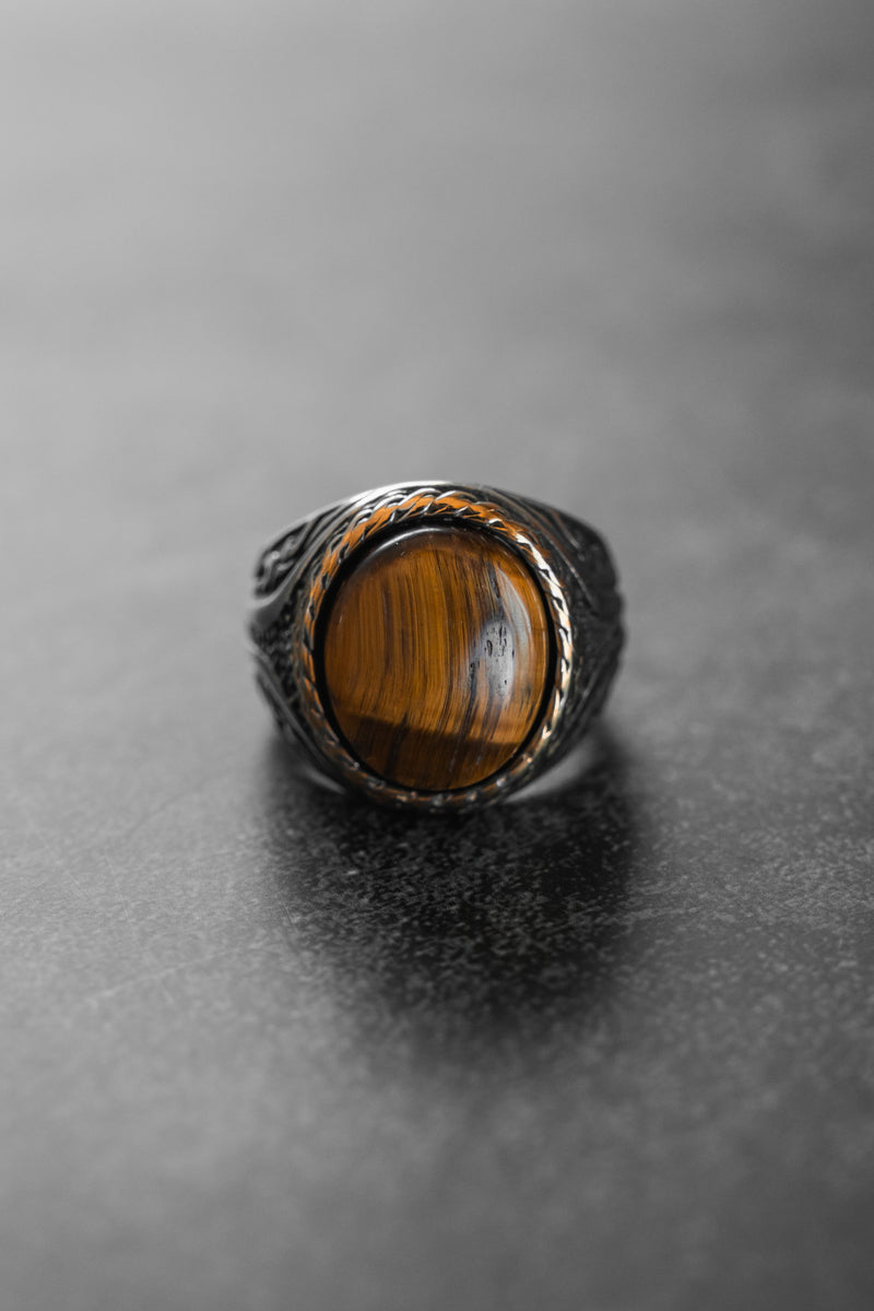 Imperial Tiger's Eye Ring- Stainless Steel Ring – Relentless Betrayal