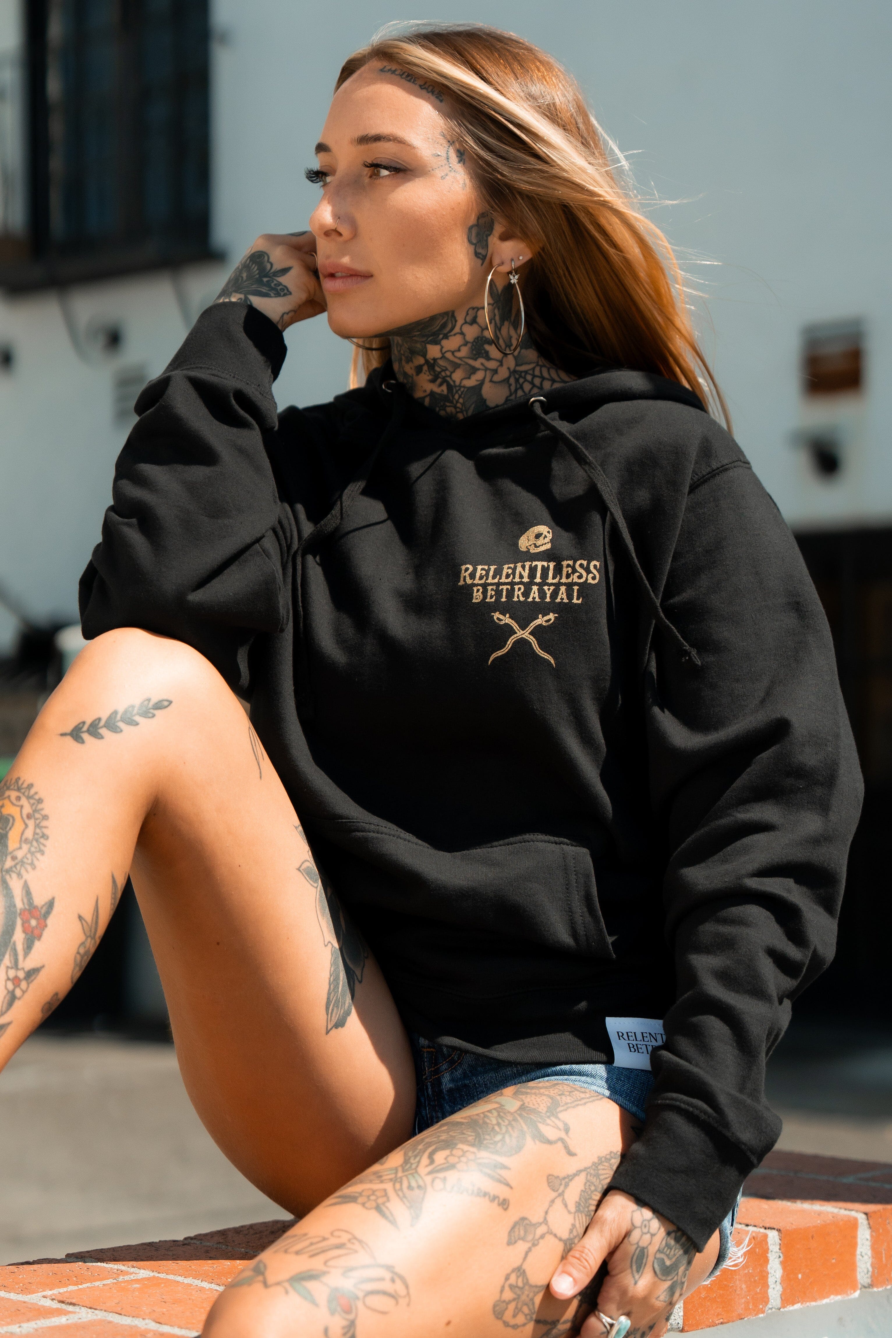 Loose Lips Sink Ships Gold Foil Hoodie
