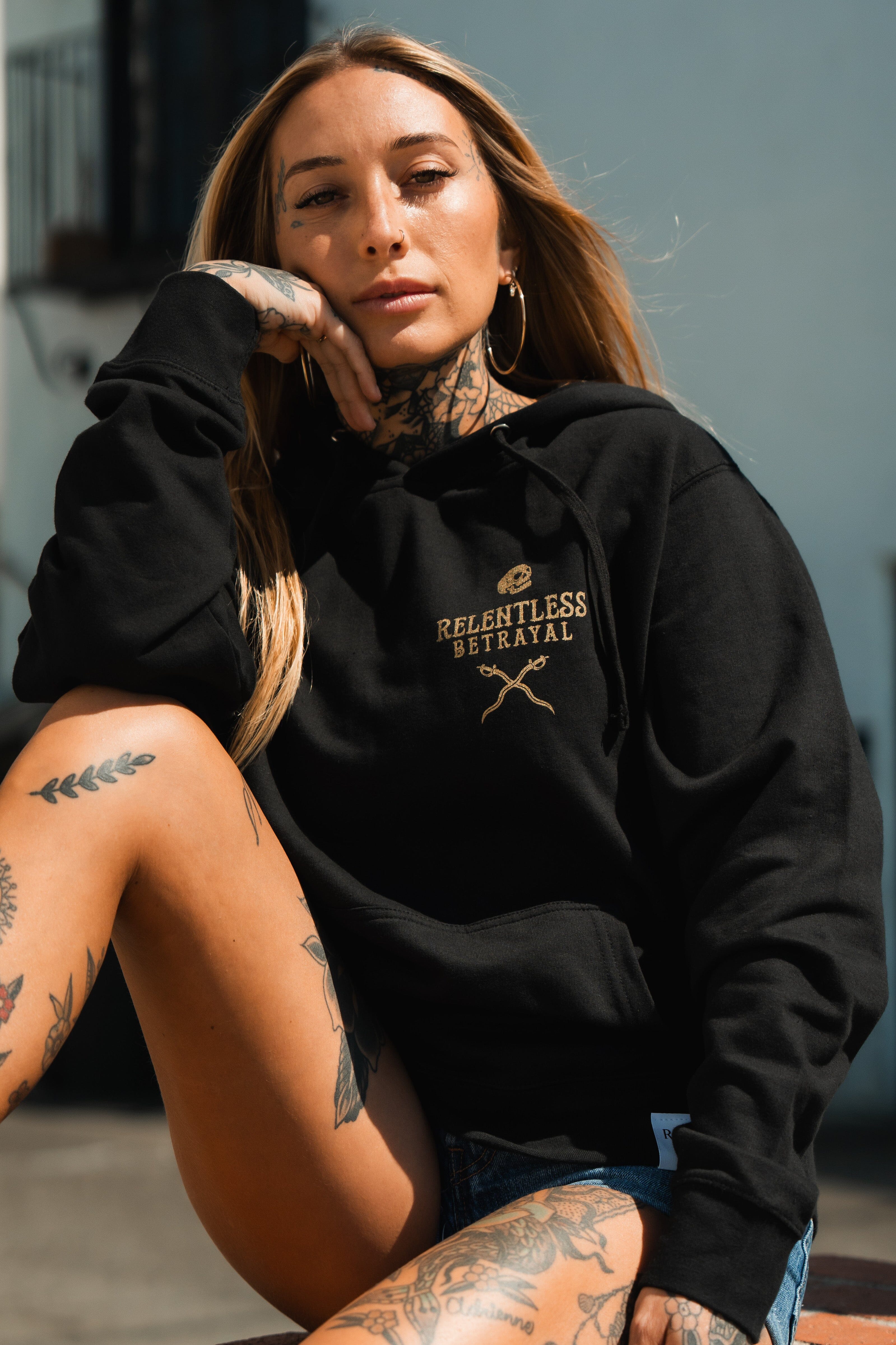 Loose Lips Sink Ships Gold Foil Hoodie