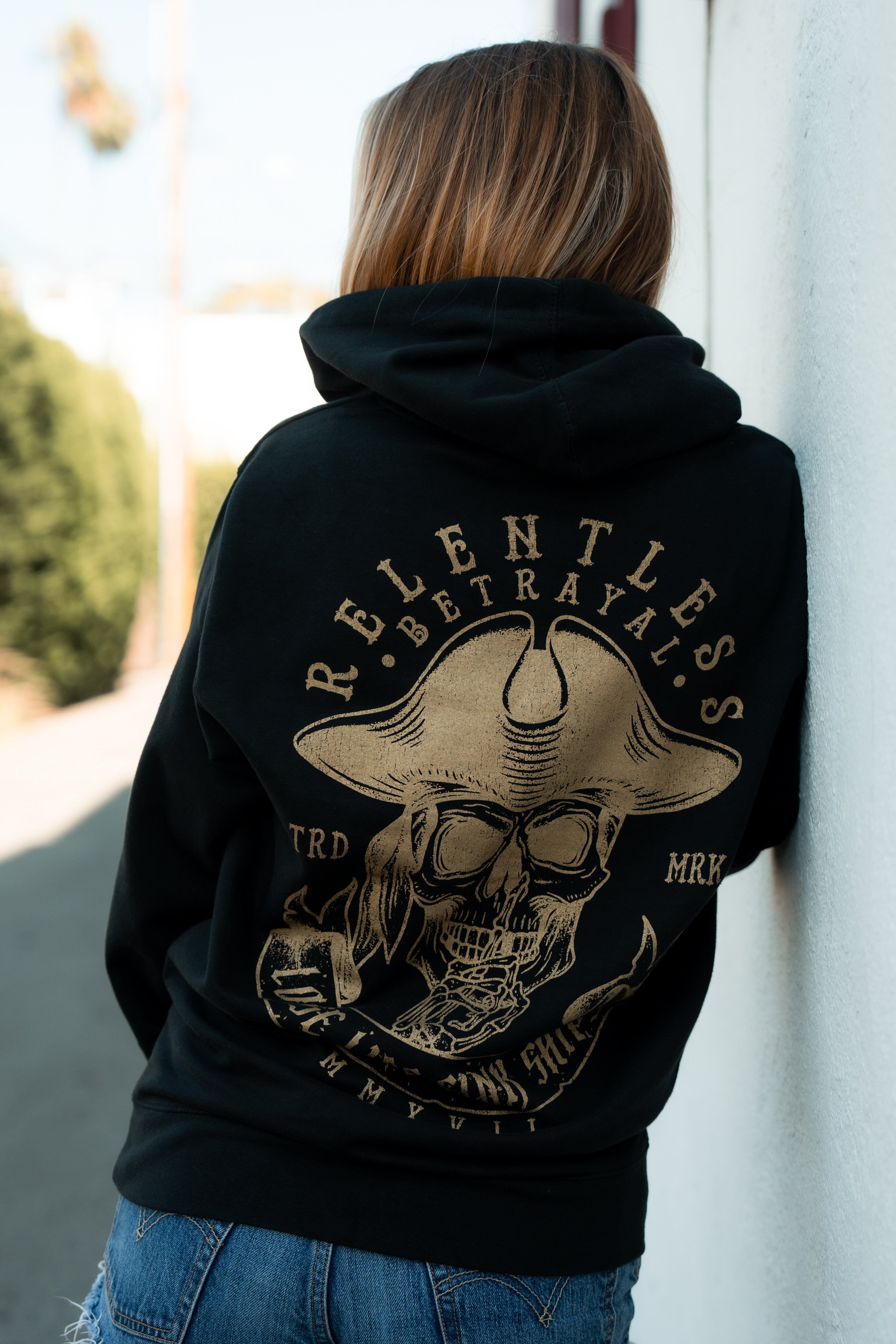 Loose Lips Sink Ships Gold Foil Hoodie