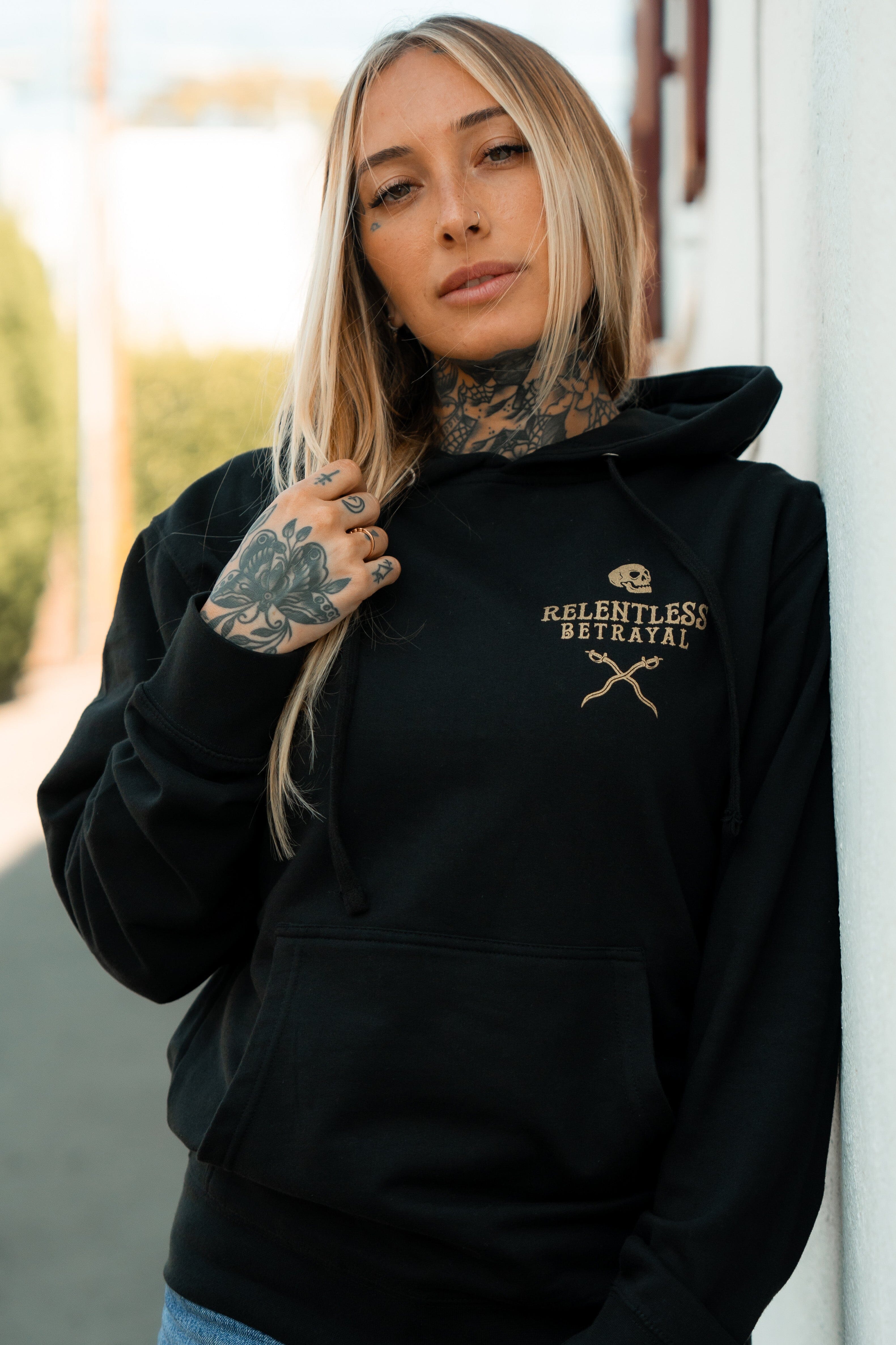 Loose Lips Sink Ships Gold Foil Hoodie