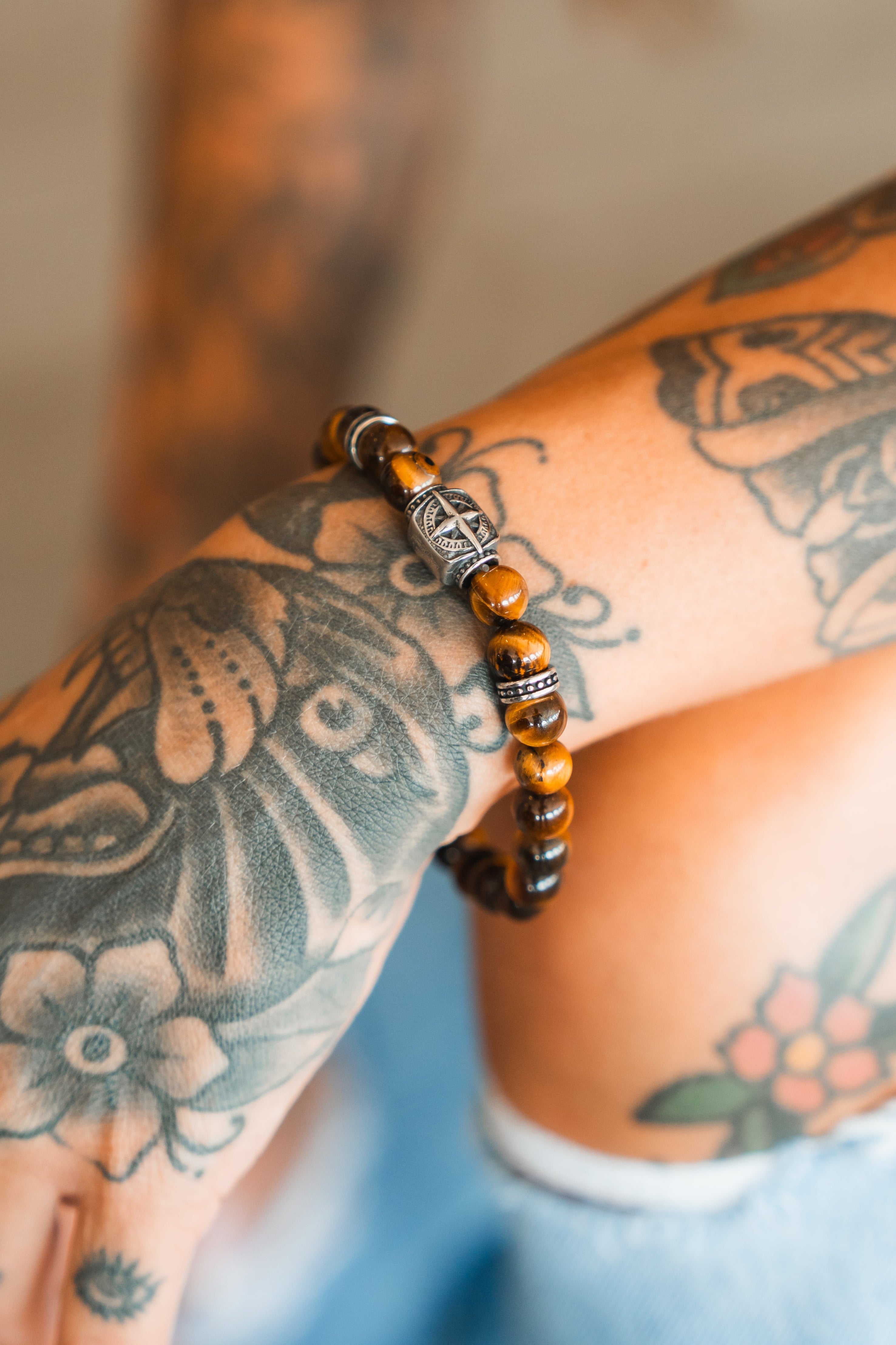 Polaris Tiger's Eye Bead Bracelet