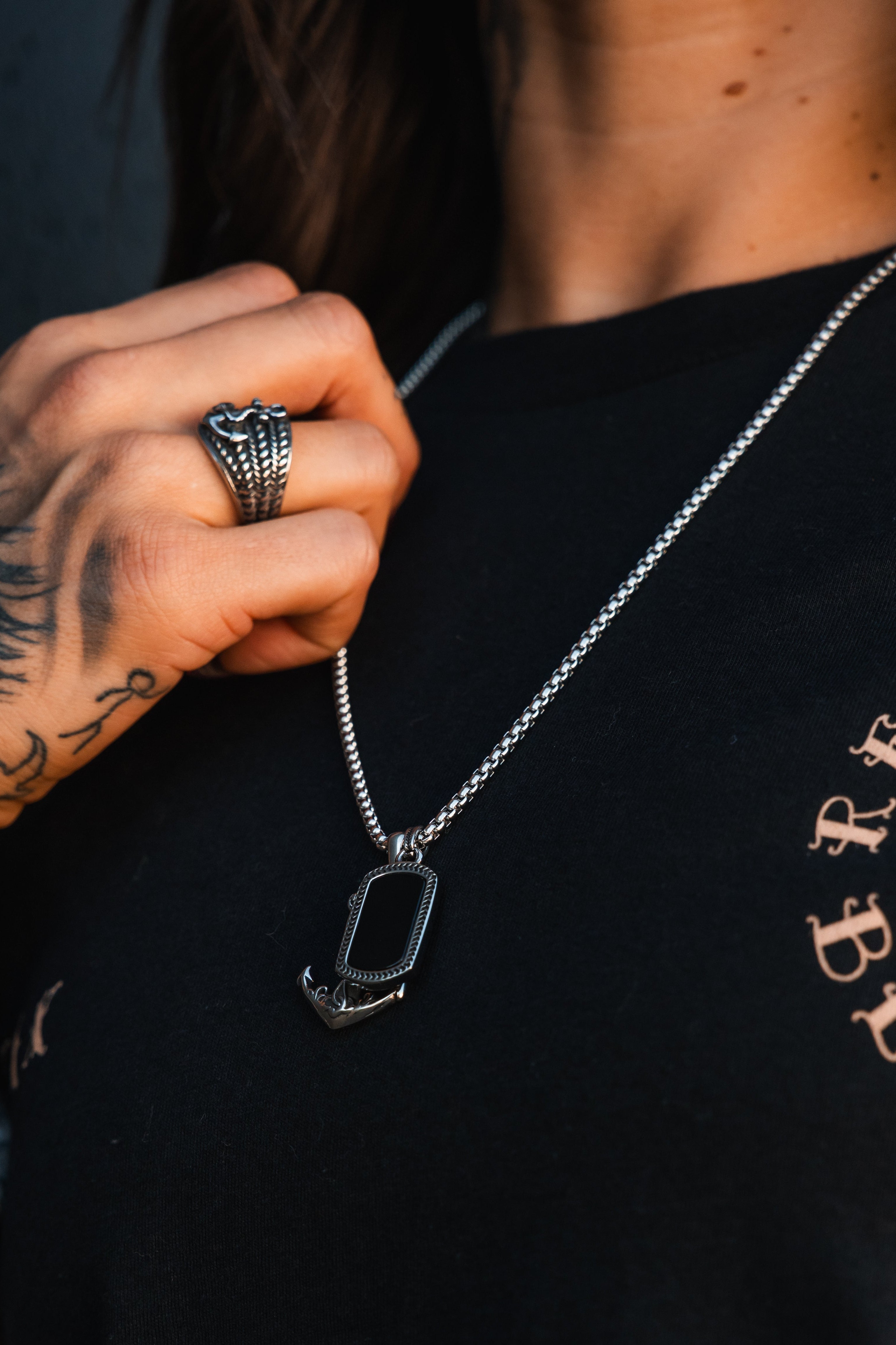 Anchored in Darkness Necklace