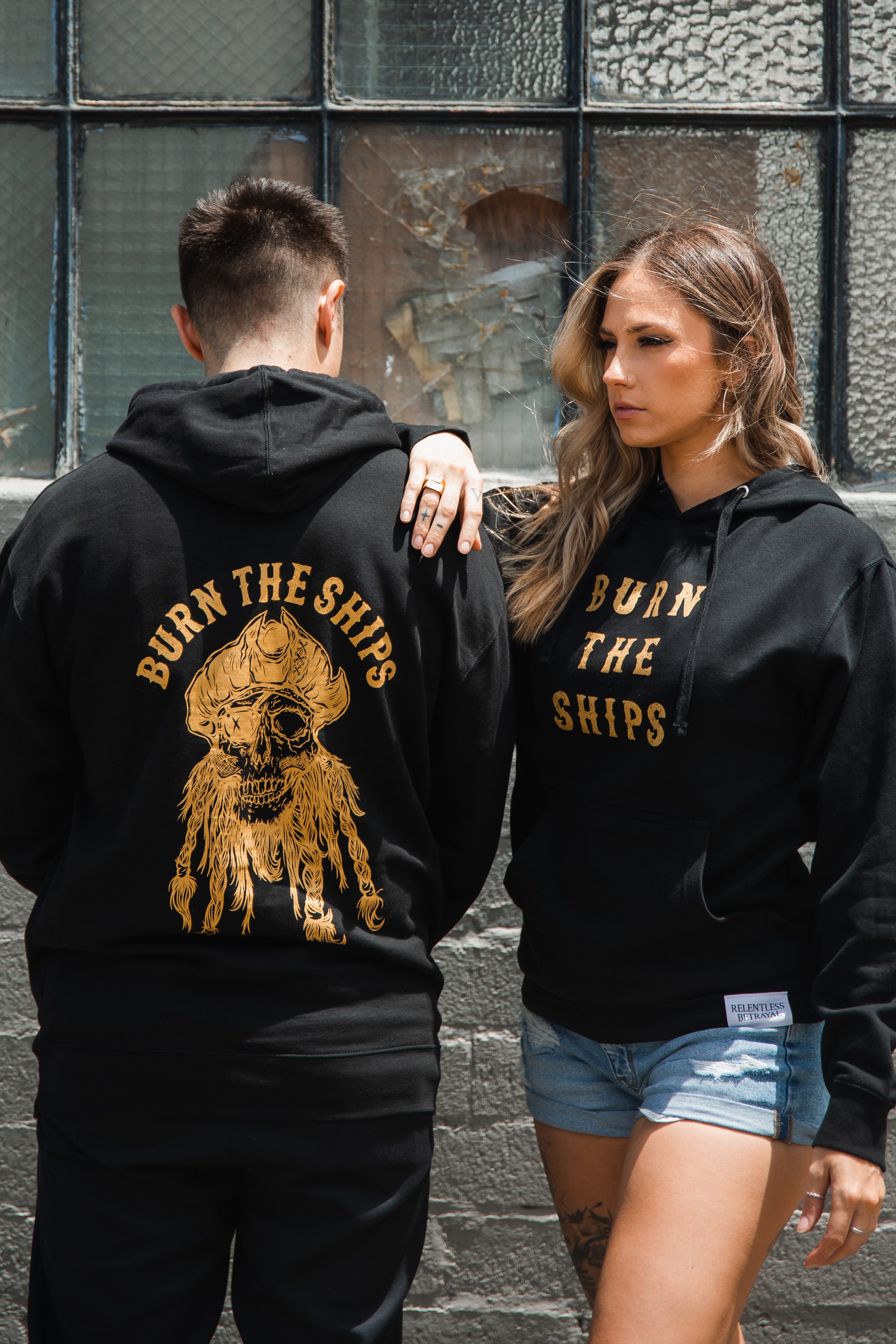 Burn The Ships Gold Foil Hoodie