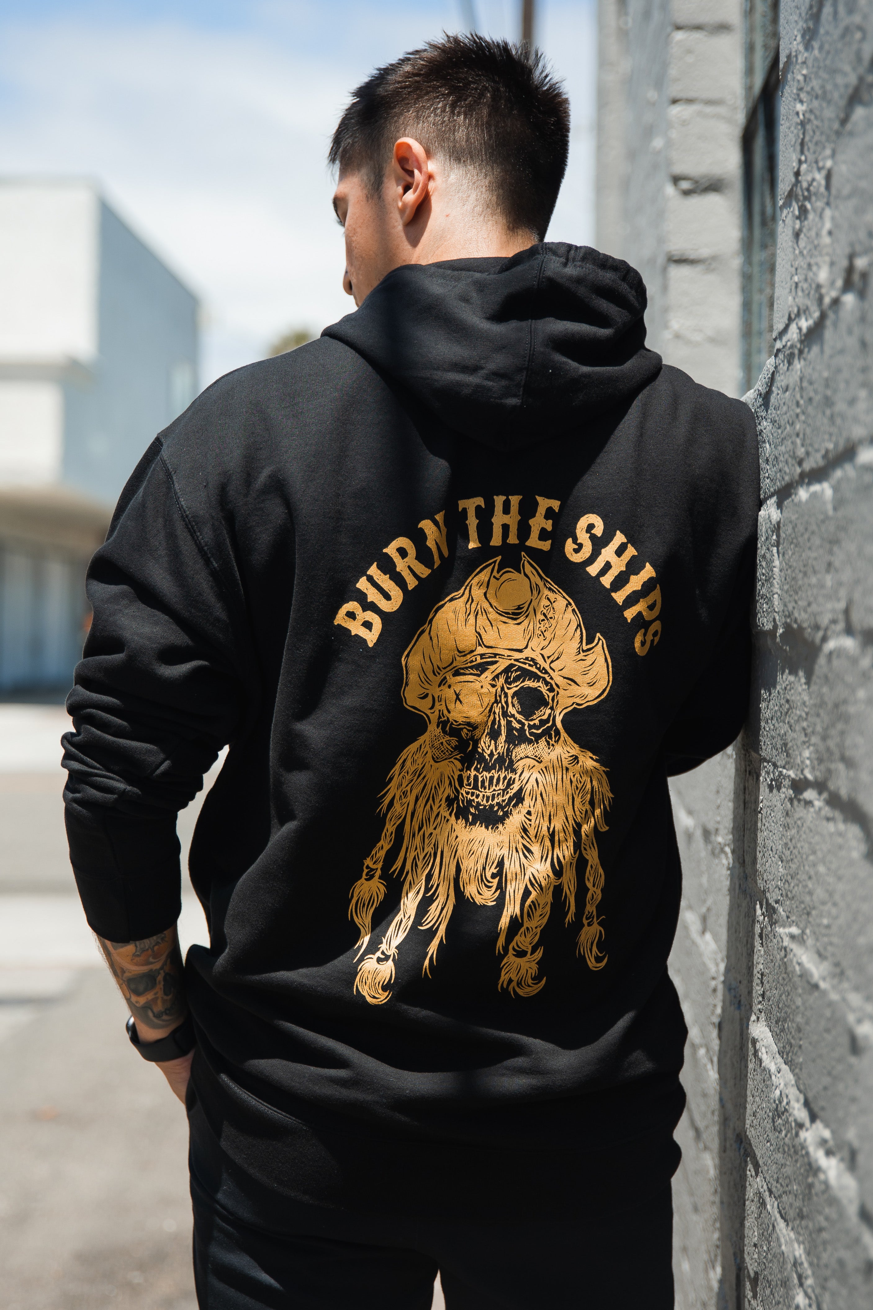 Burn The Ships Gold Foil Hoodie