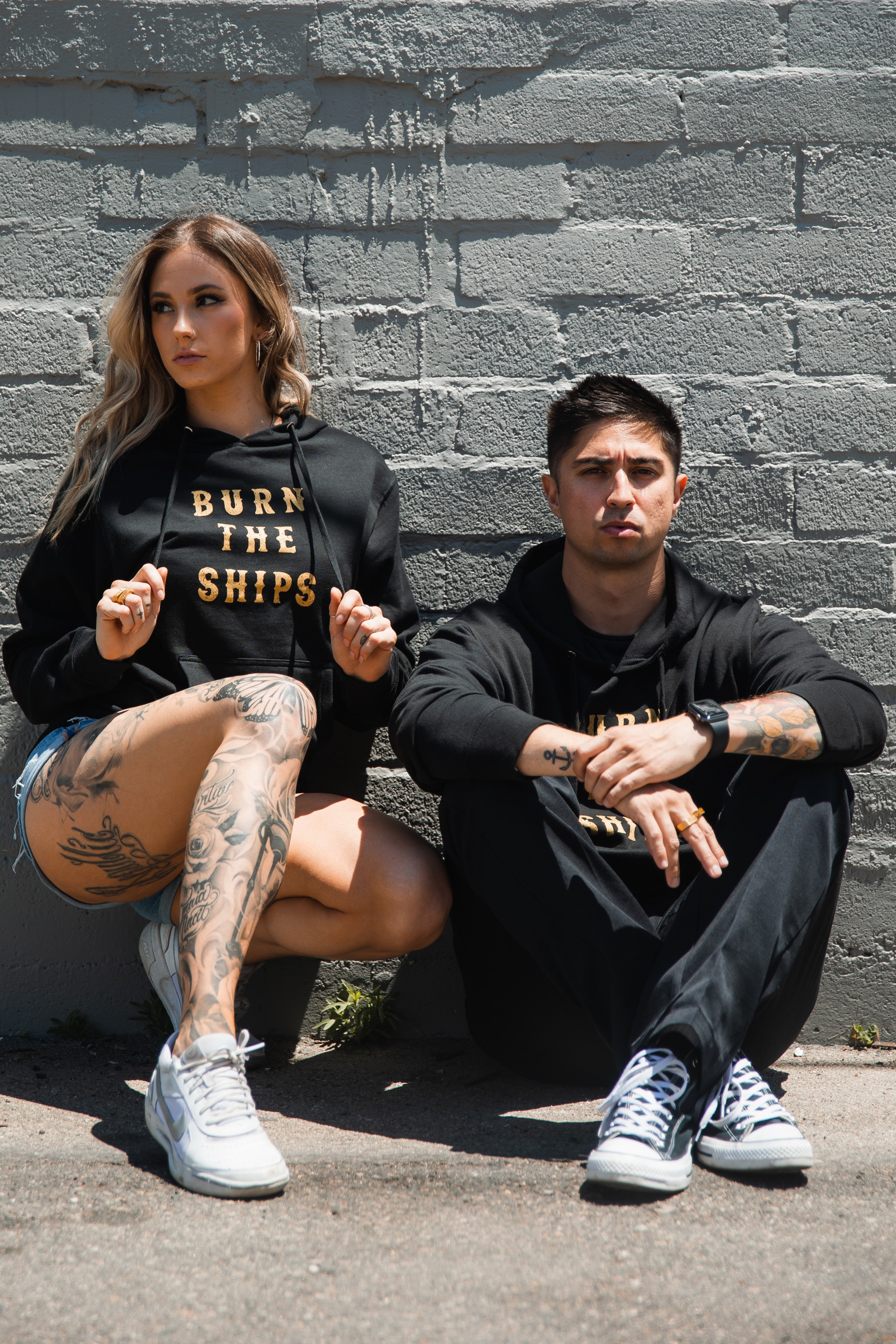Burn The Ships Gold Foil Hoodie