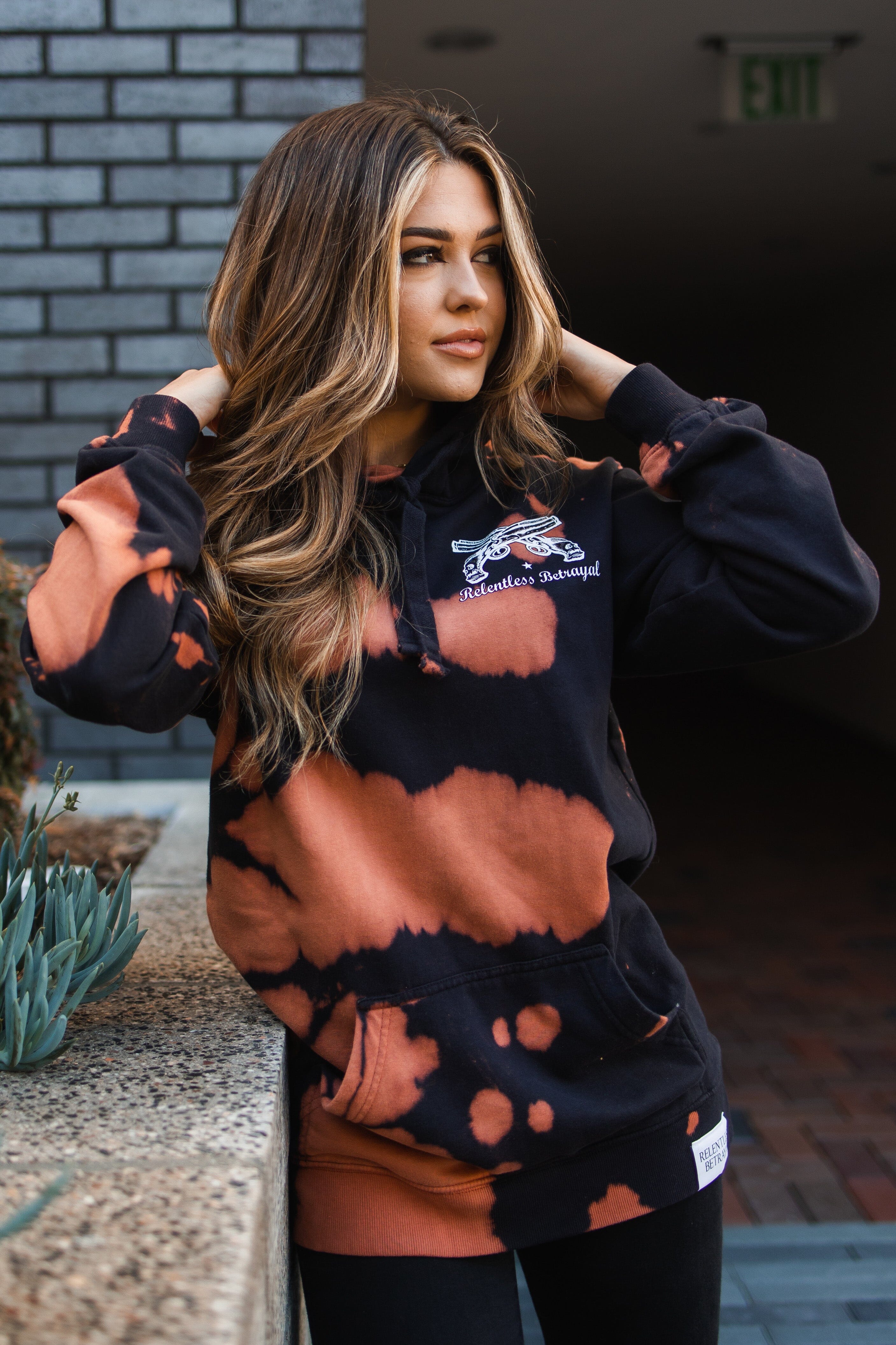No Prey, No Pay Bleach Wash Hoodie