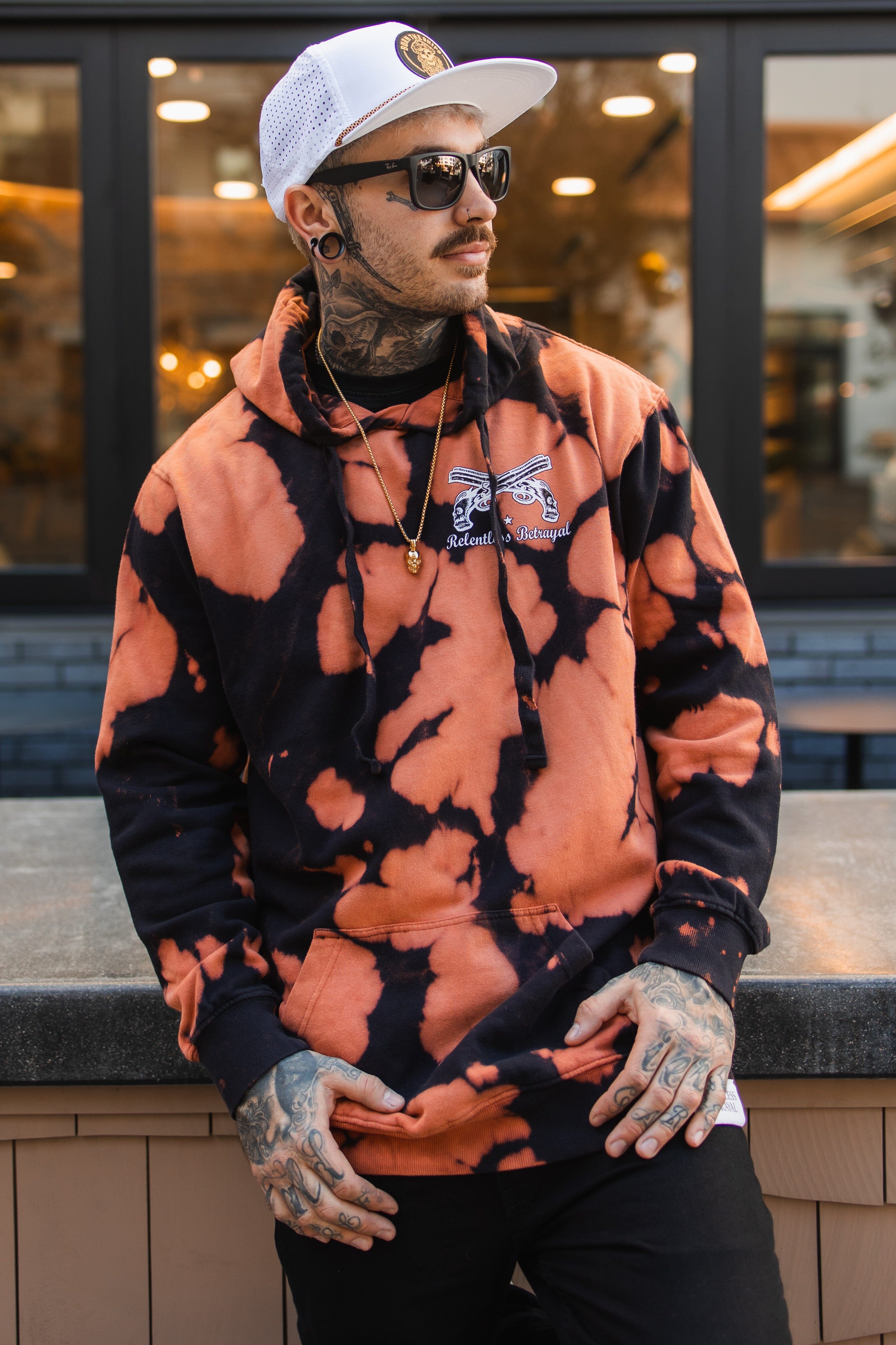 No Prey, No Pay Bleach Wash Hoodie