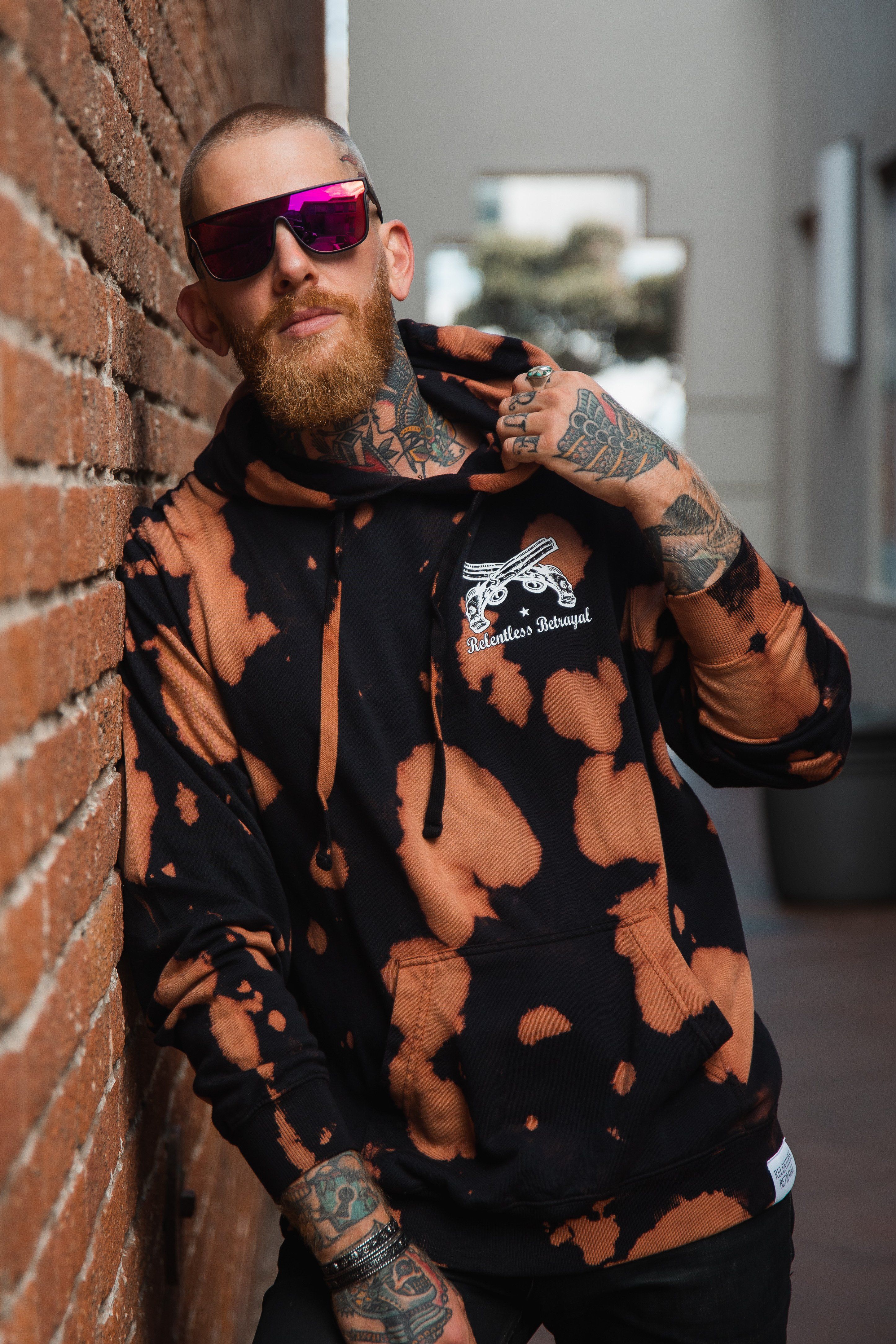 No Prey, No Pay Bleach Wash Hoodie