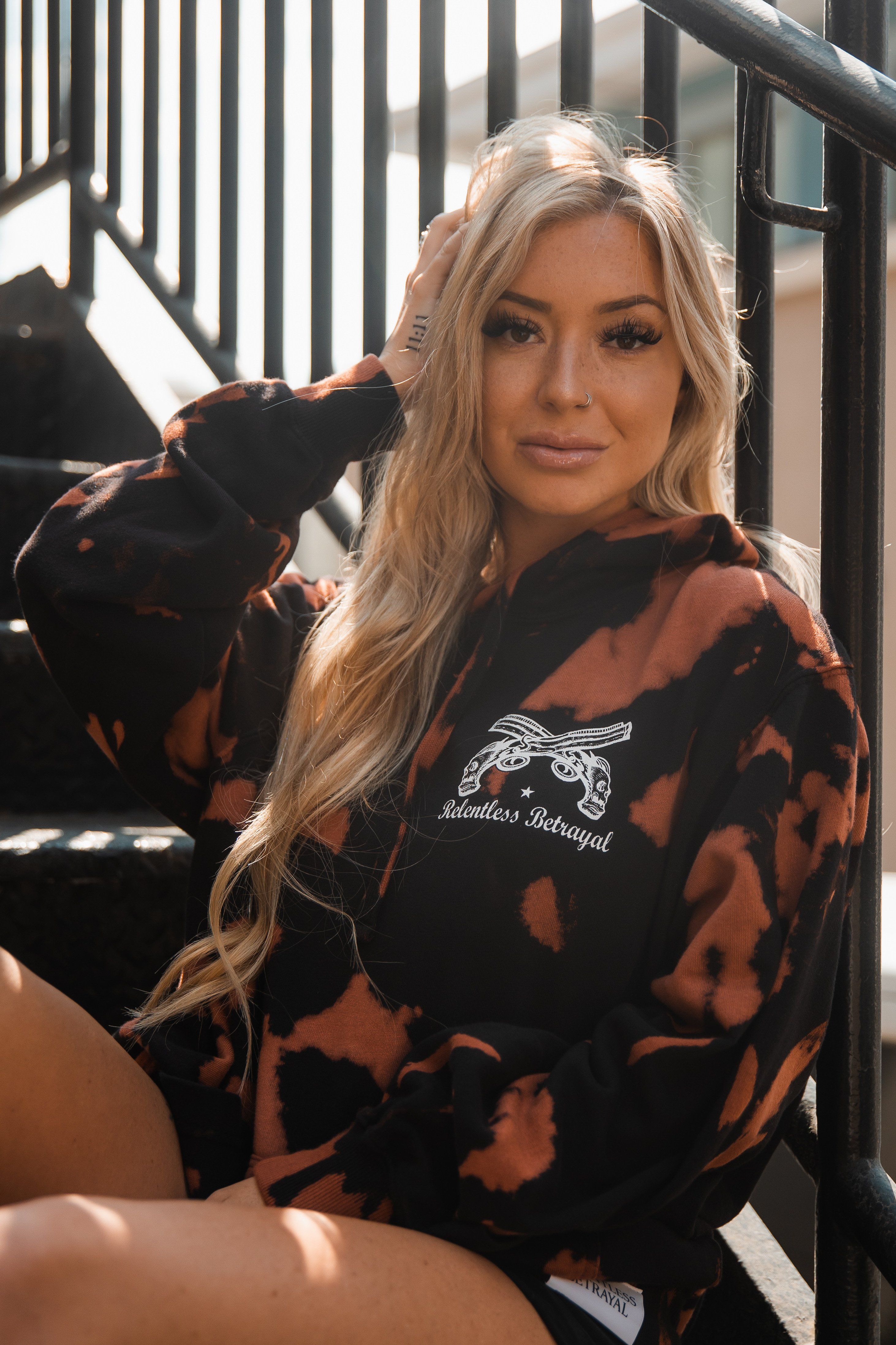 No Prey, No Pay Bleach Wash Hoodie