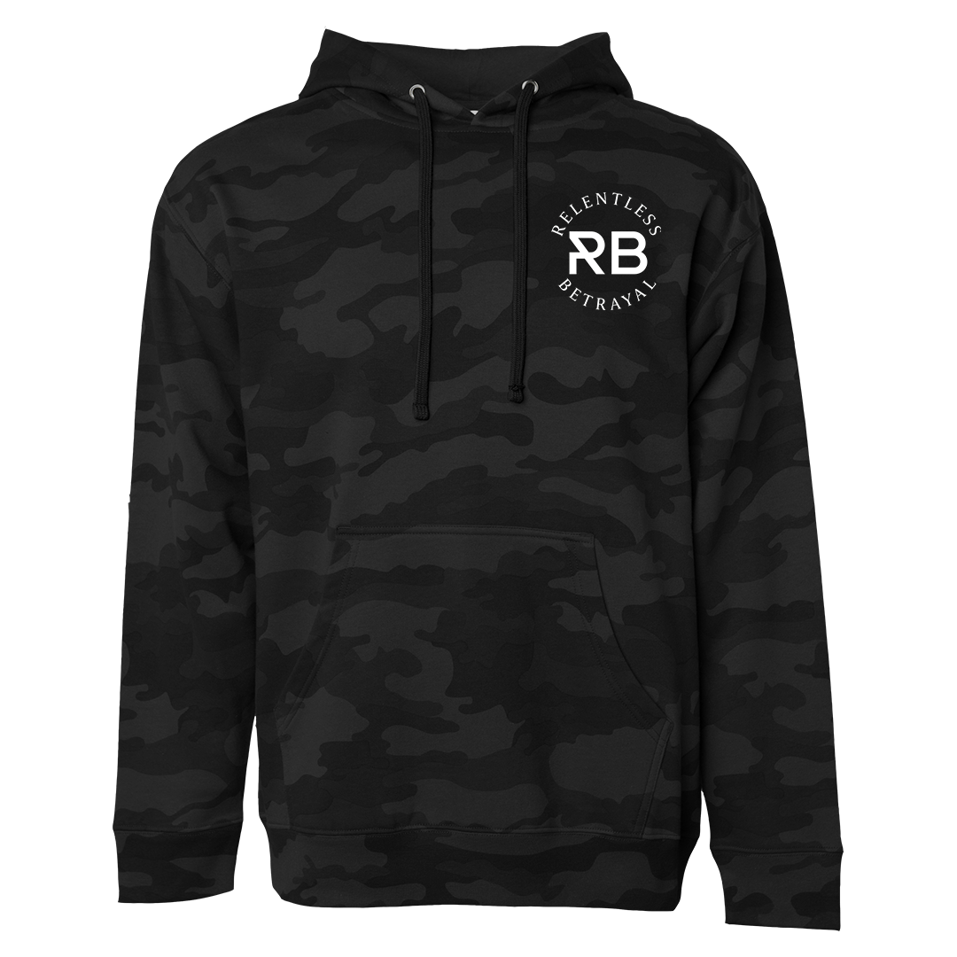 Sweat à capuche camouflage noir Lone Wolf