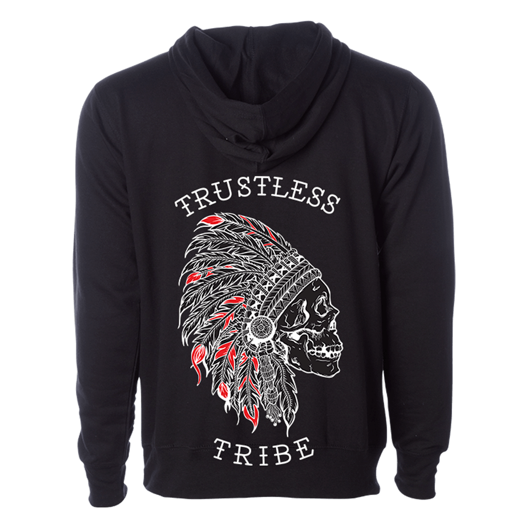 Red Tie Dye Hoodie with Skull Design - by Relentless Betrayal L