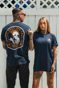 Live Fast Navy T-Shirt