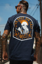 Load image into Gallery viewer, Live Fast Navy T-Shirt