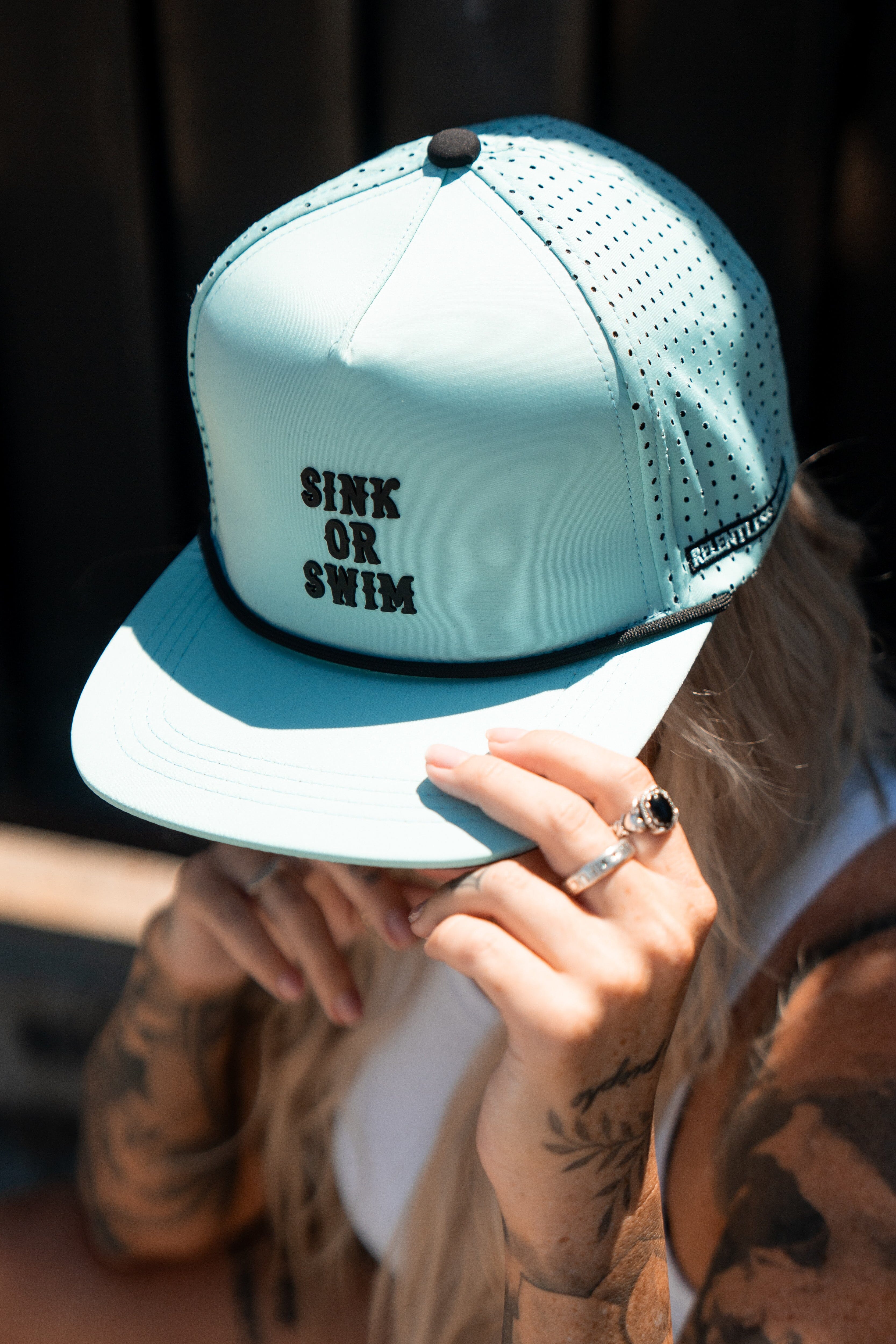 Sink Or Swim Sea Foam PVC Snapback
