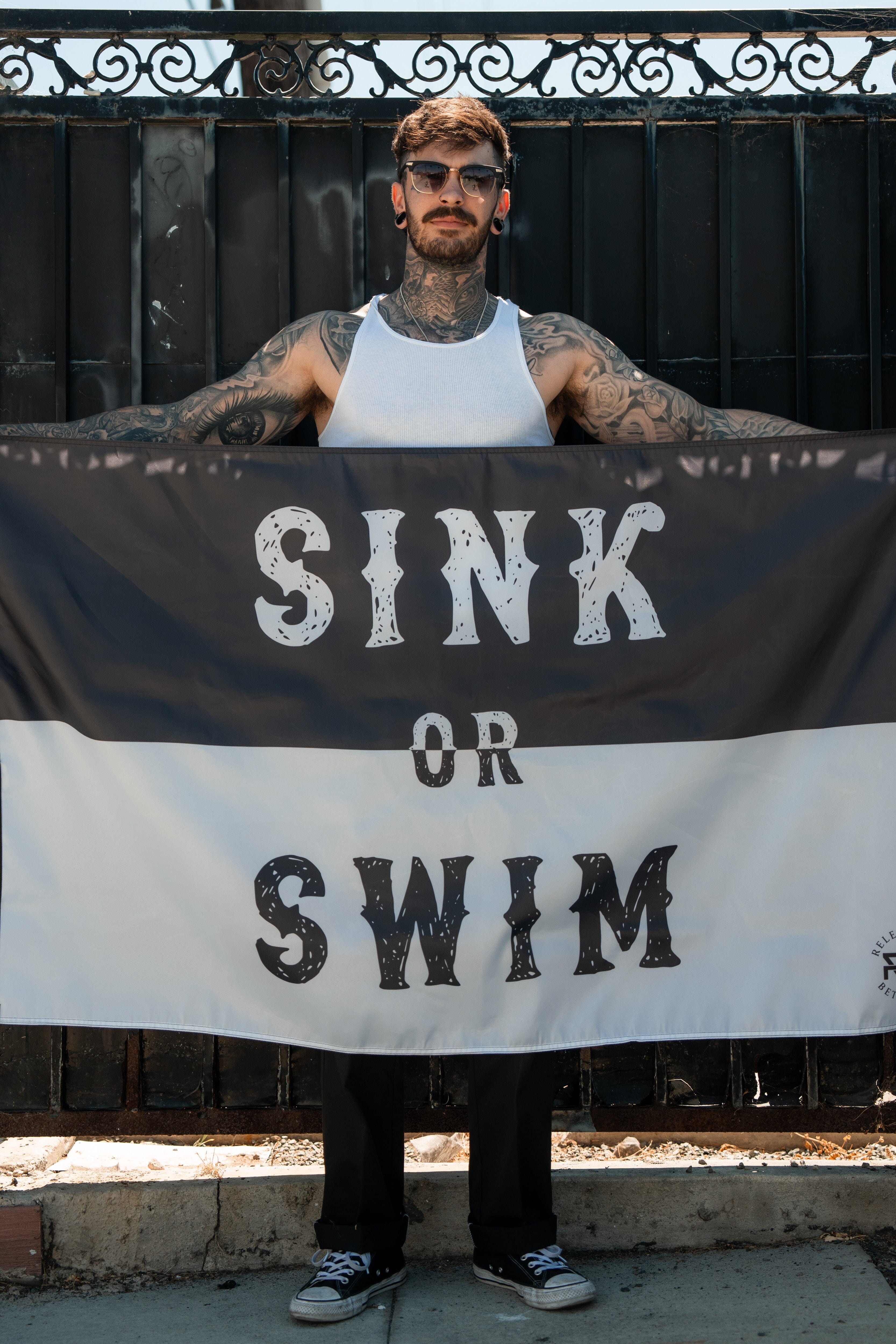 Sink or Swim B/W Flag
