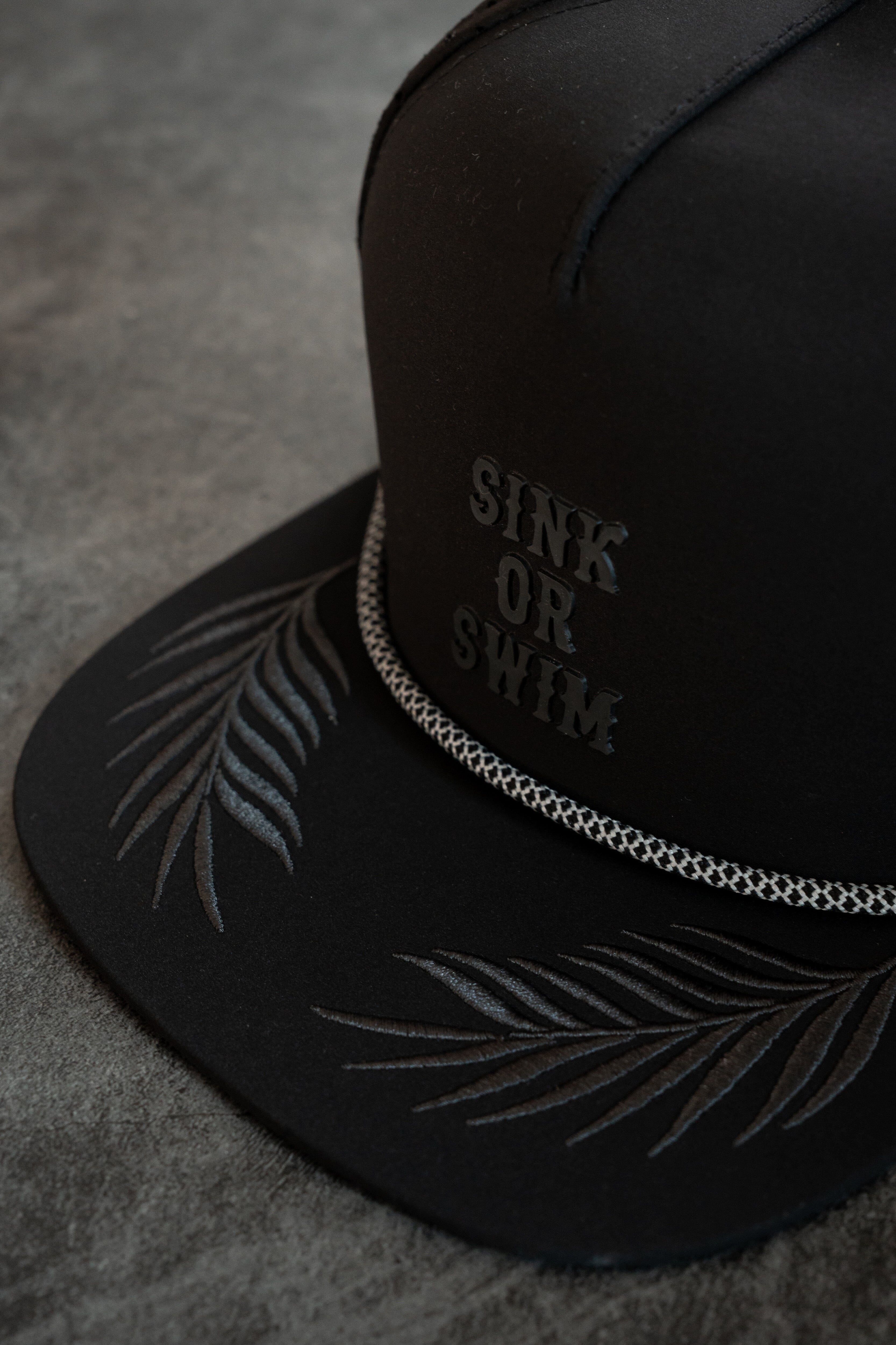 Sink Or Swim BLACKOUT PVC Snapback