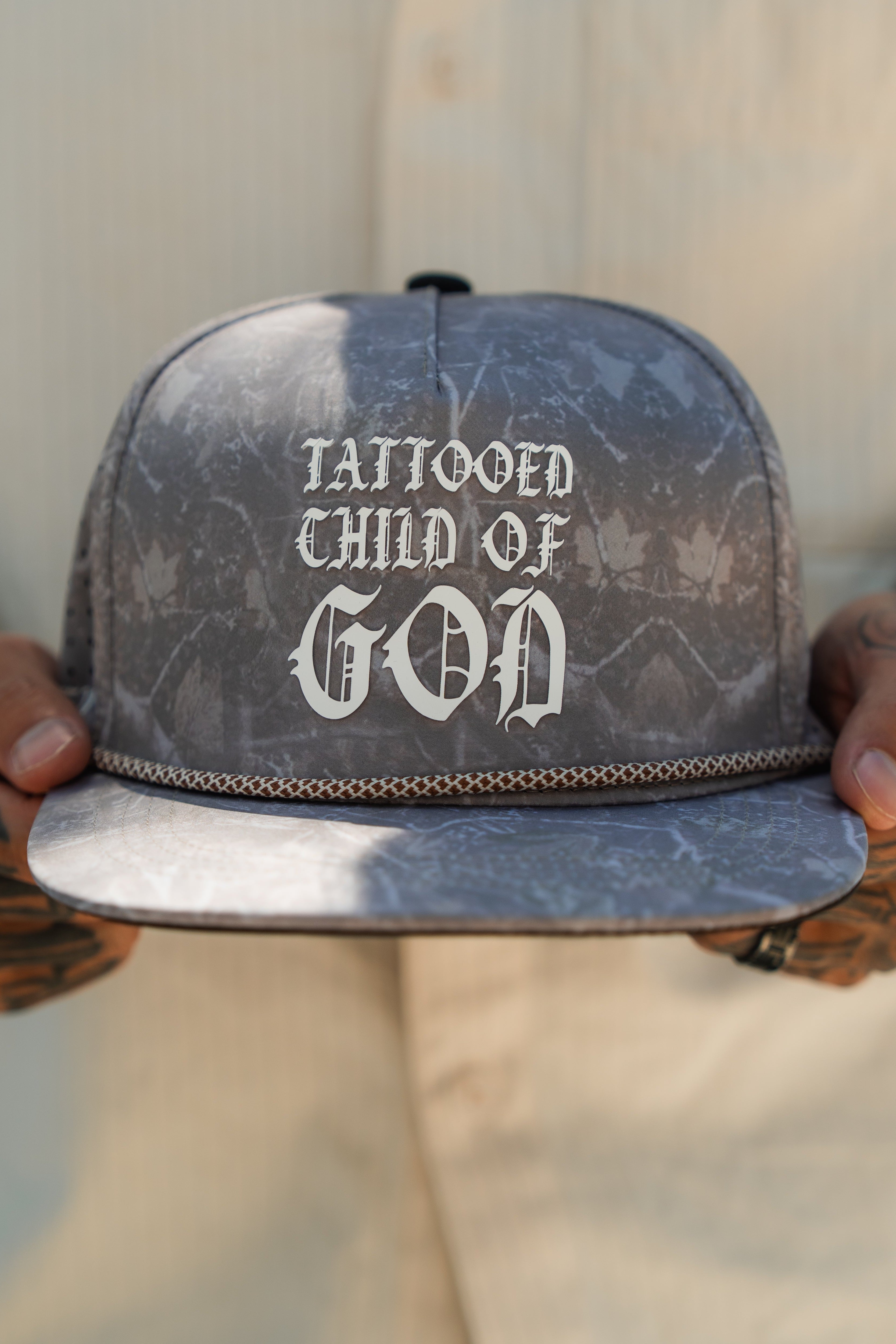 Tattooed Child of God Deadwood Camo PVC Snapback