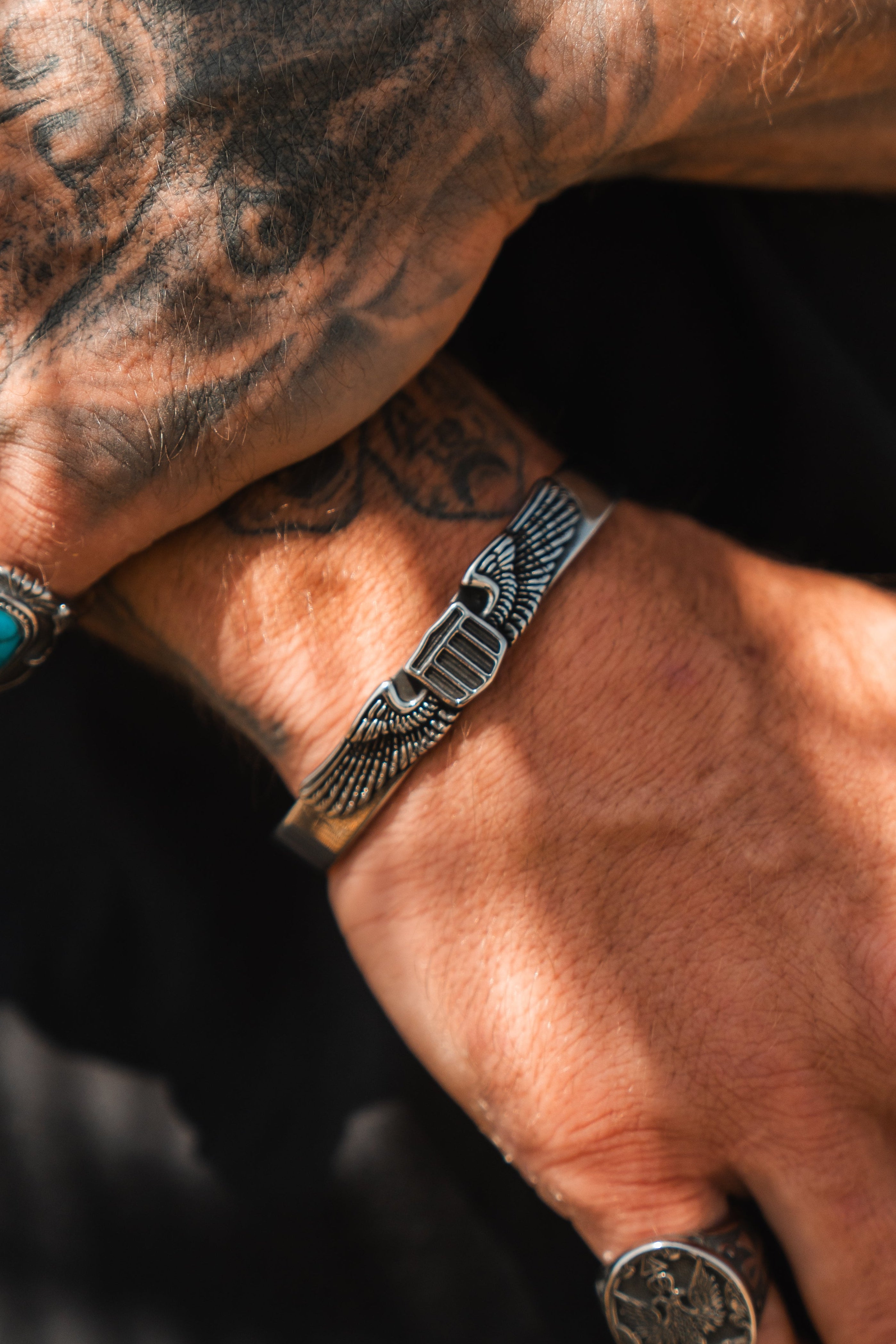 Americana Bracelet | Crest & Eagle Wings Bracelet – Relentless 