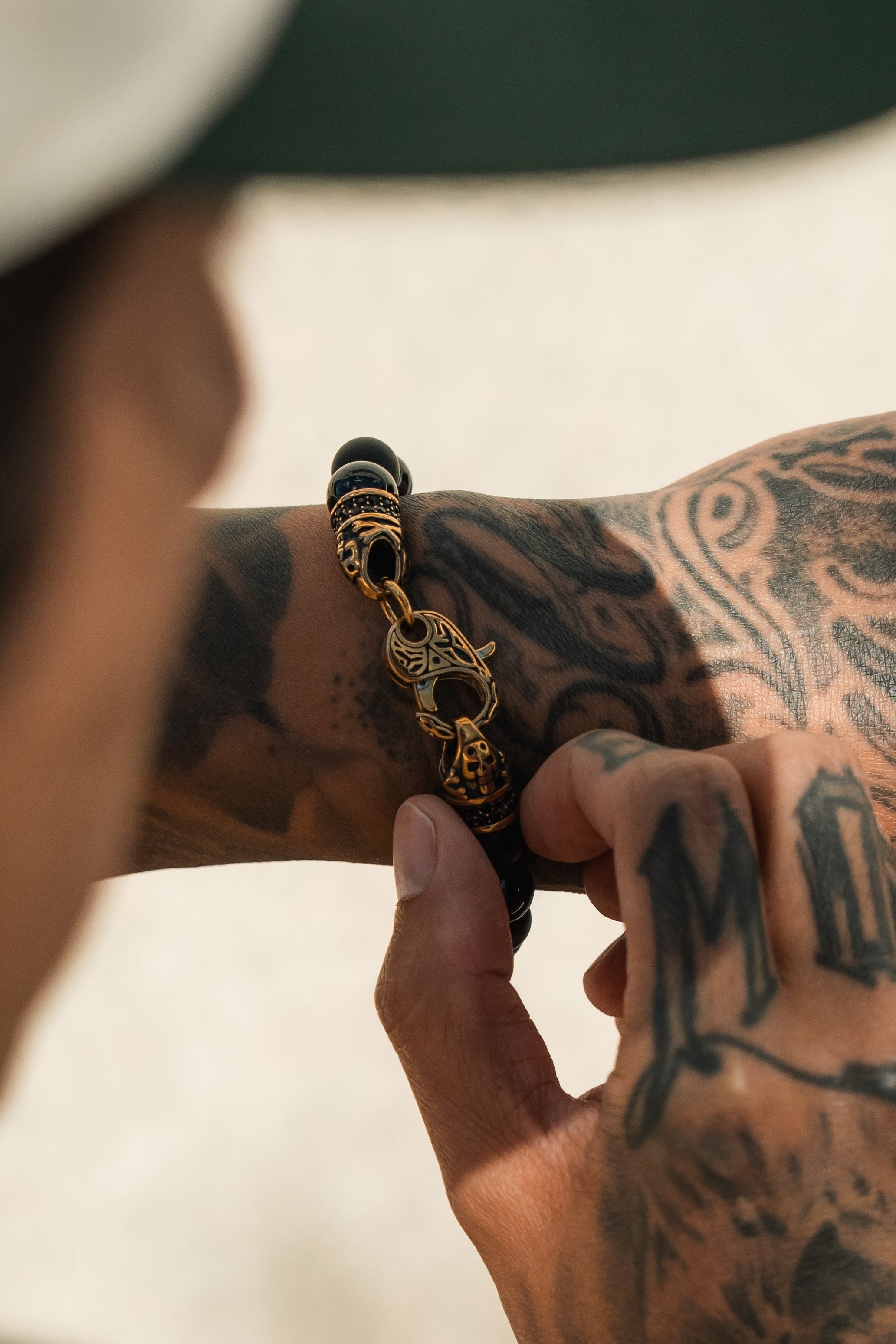 Black Pearl Monarch GOLD Ed. Gemstone Bracelet