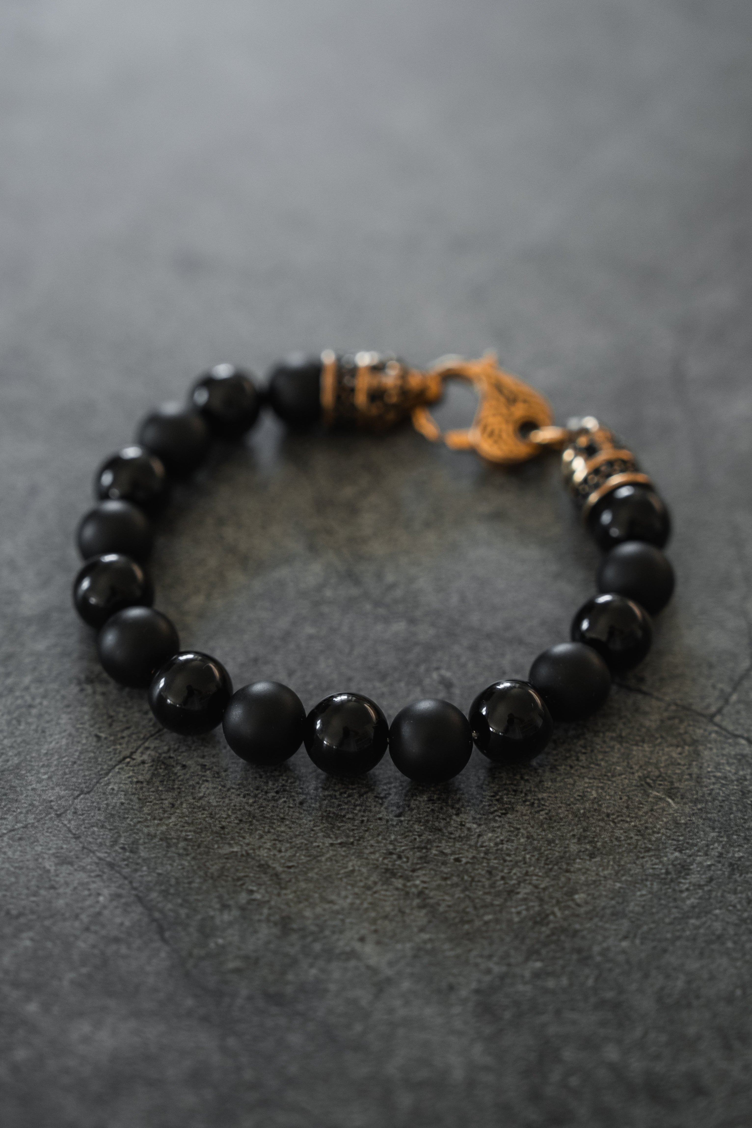 Black Pearl Monarch GOLD Ed. Gemstone Bracelet