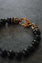Load image into Gallery viewer, Black Pearl Monarch GOLD Ed. Gemstone Bracelet
