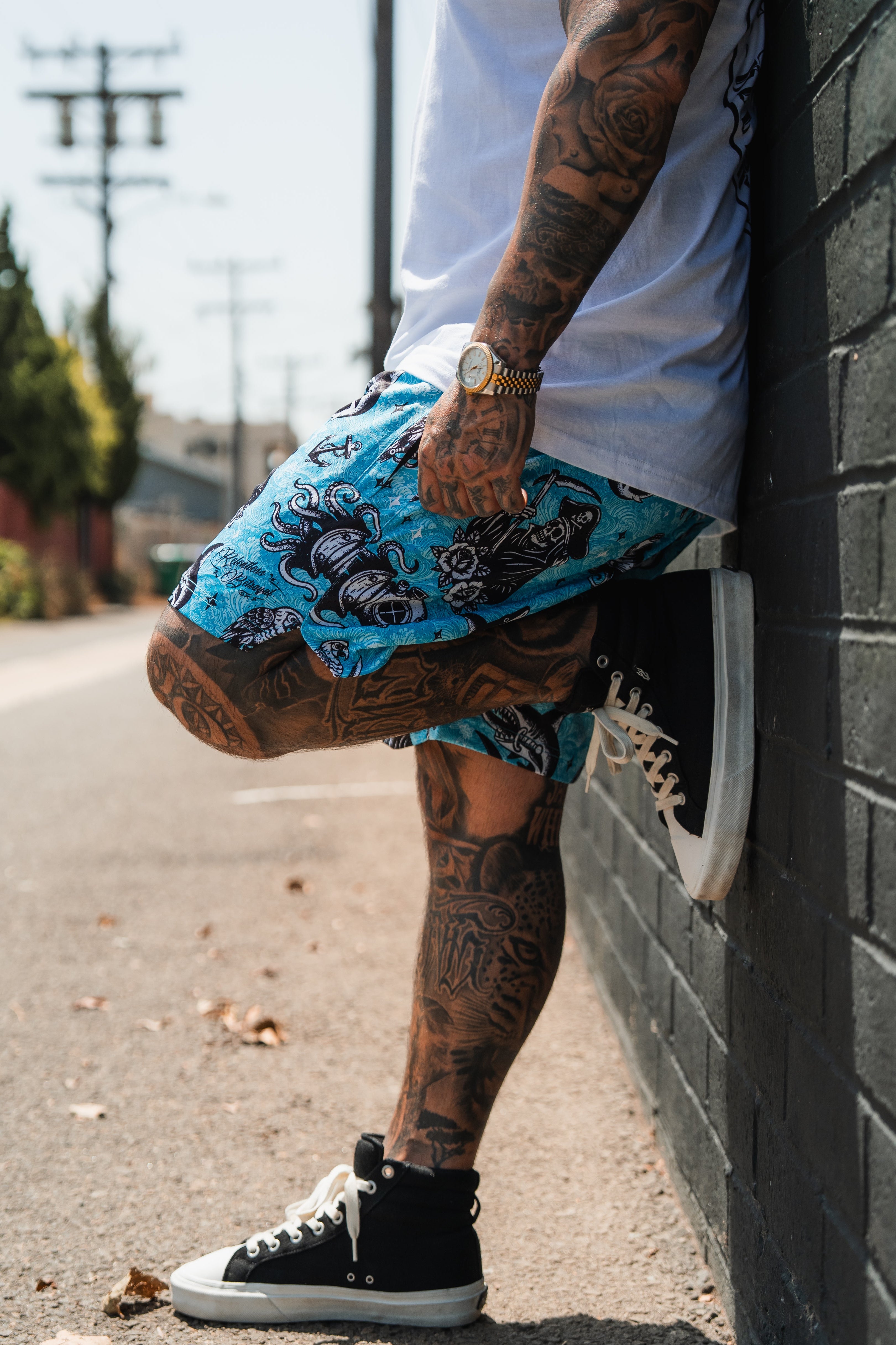 Premium Mesh Shorts | 5.5"- The Sea Swallows the Weak