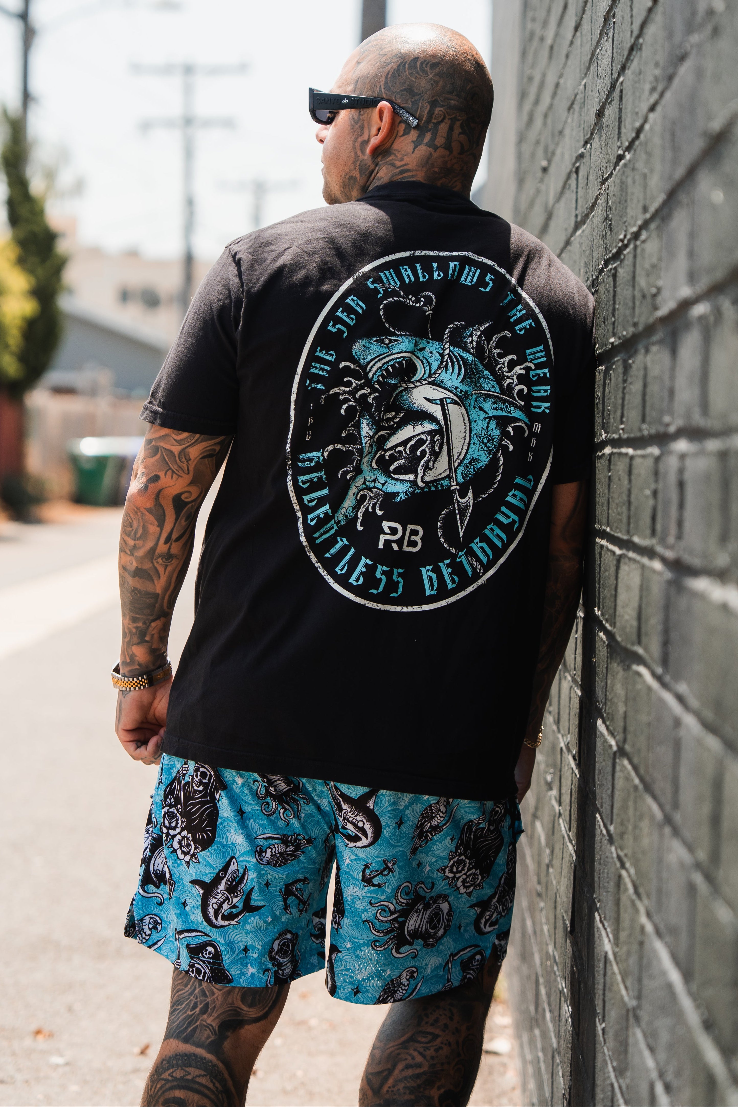 Premium Mesh Shorts | 5.5"- The Sea Swallows the Weak