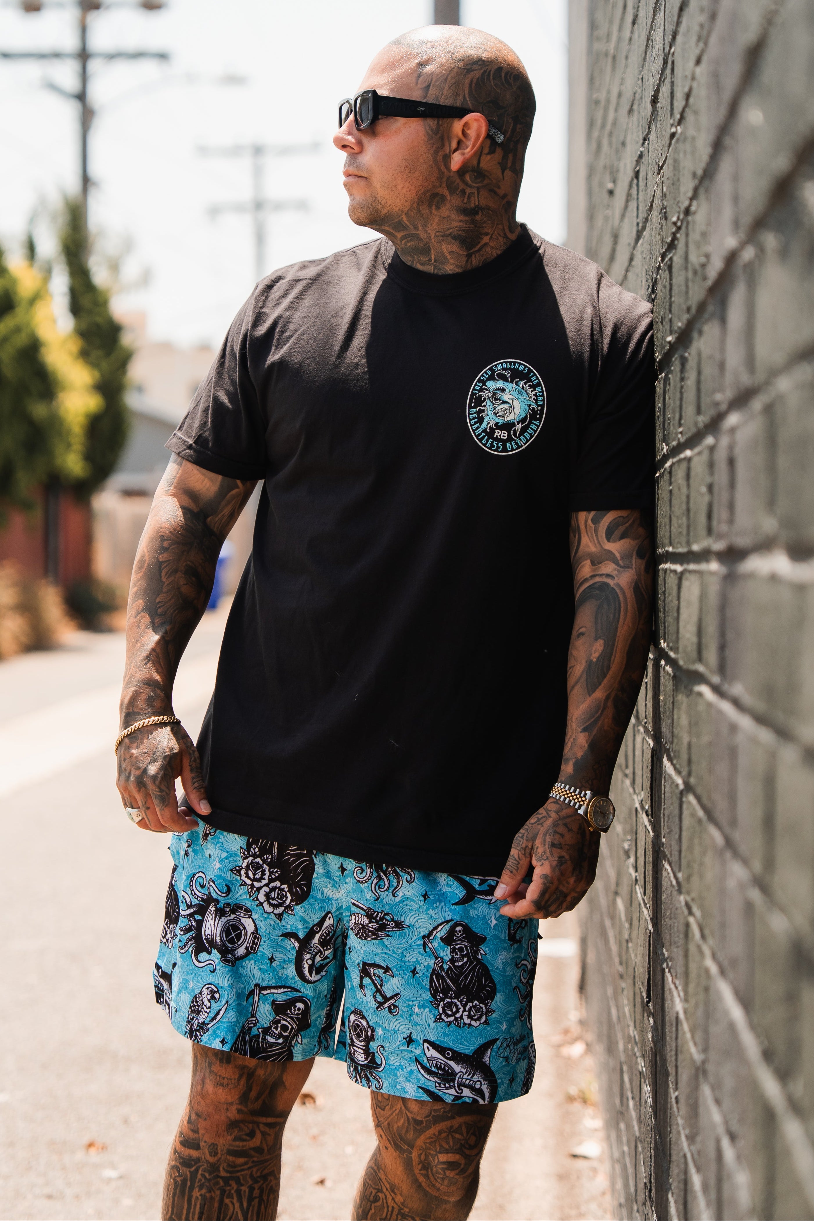 Premium Mesh Shorts | 5.5"- The Sea Swallows the Weak
