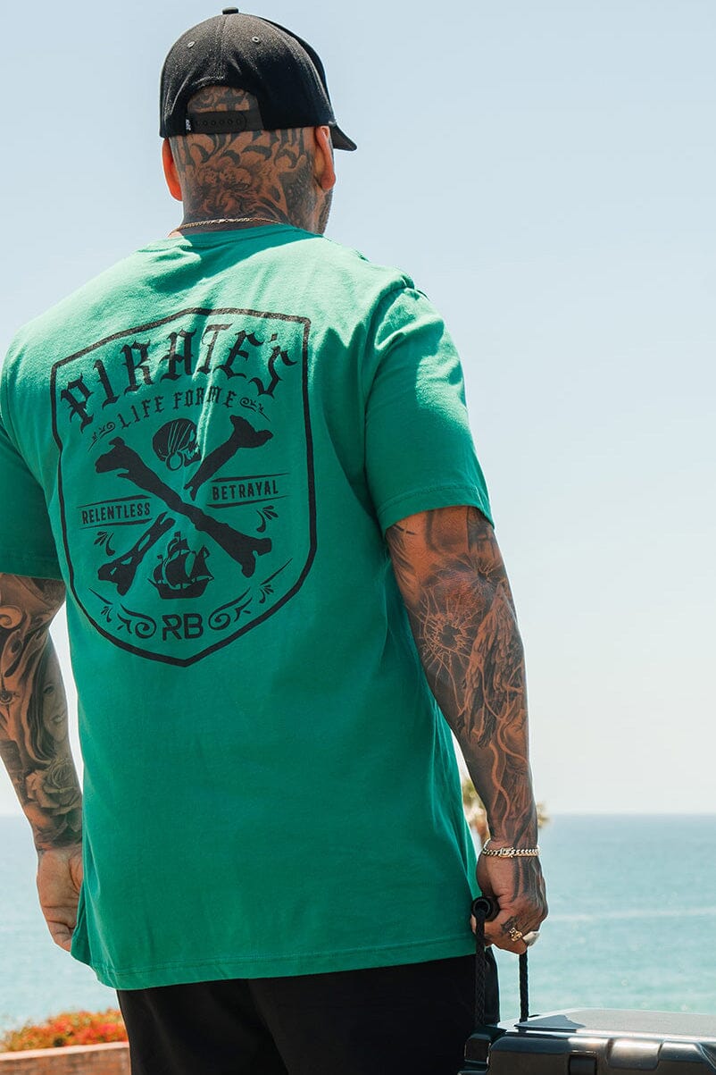Relentless Betrayal Pirate's Life Sea Green T-Shirt S
