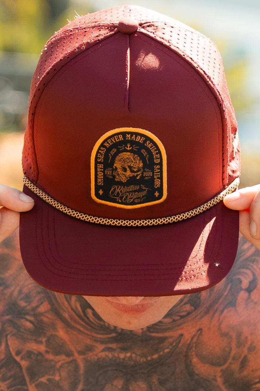 Skilled Sailor Burgundy Snapback