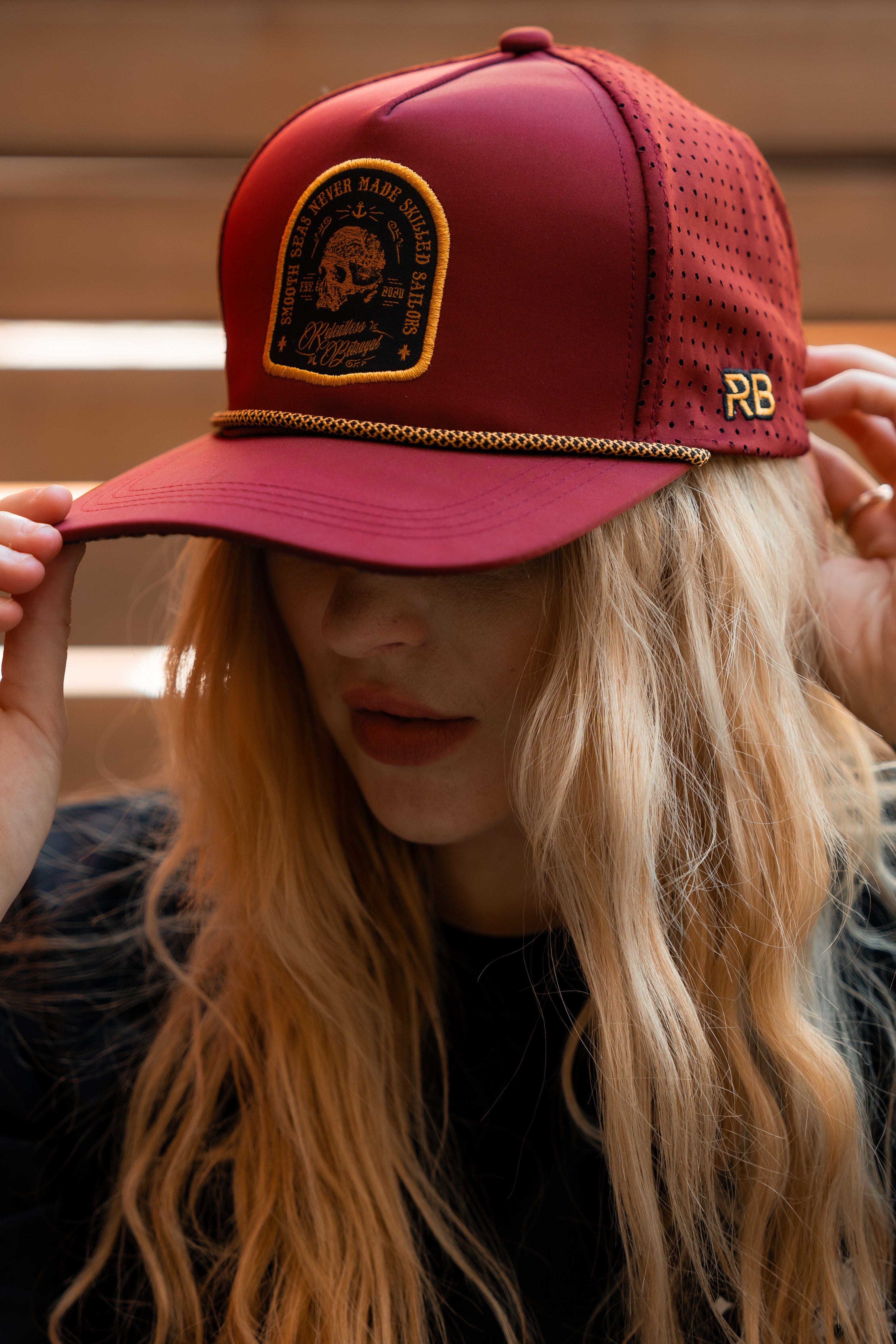 Skilled Sailor Burgundy Snapback